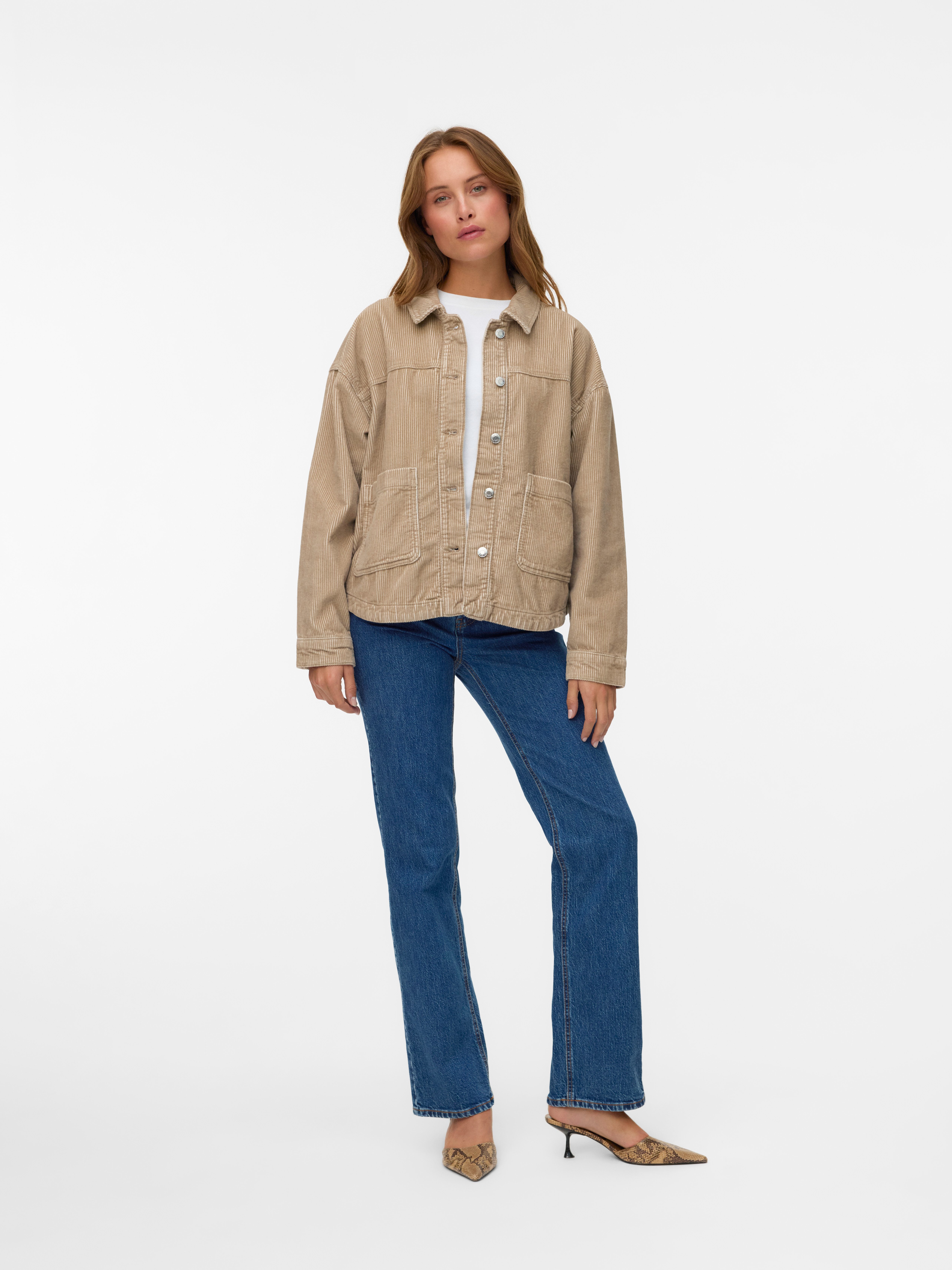 Vero Moda Cordjasje VMJAMIE LS CORDUROY SHACKET MIX NOOS