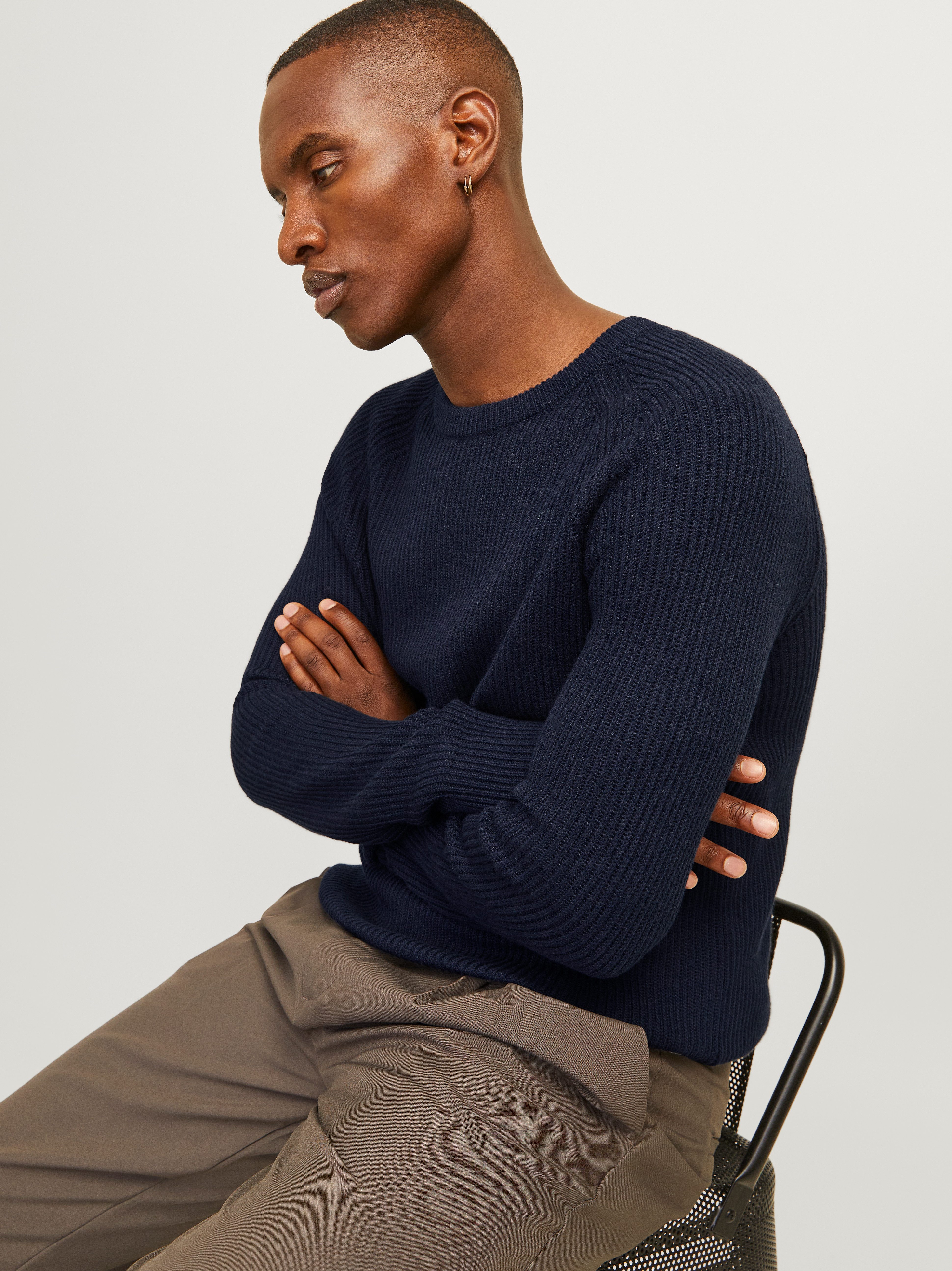 Jack & Jones Trui met ronde hals JJPANNEL KNIT CREW NECK AW24