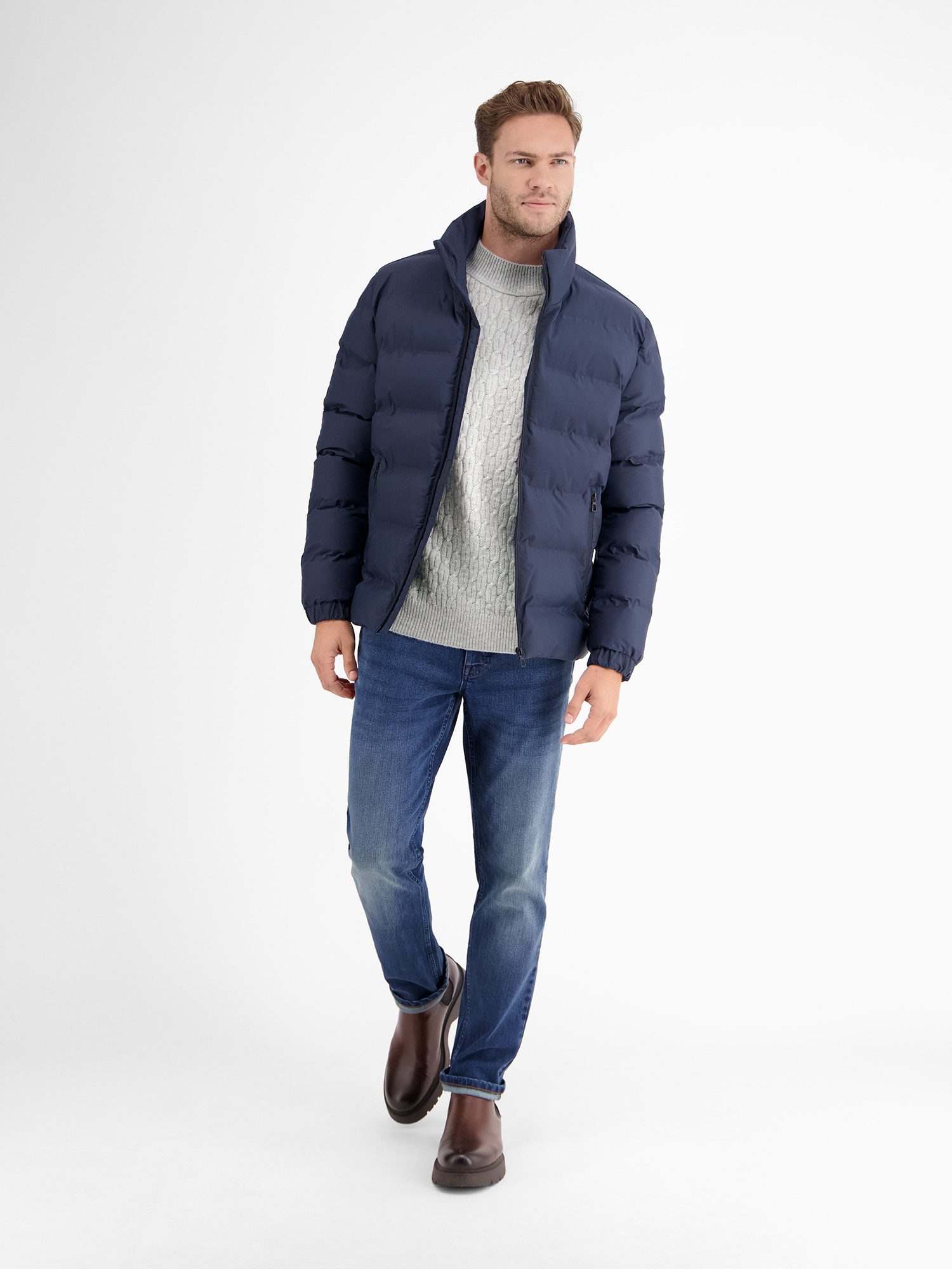Lerros Gebreide trui LERROS kabelgebreide pullover met turtleneck