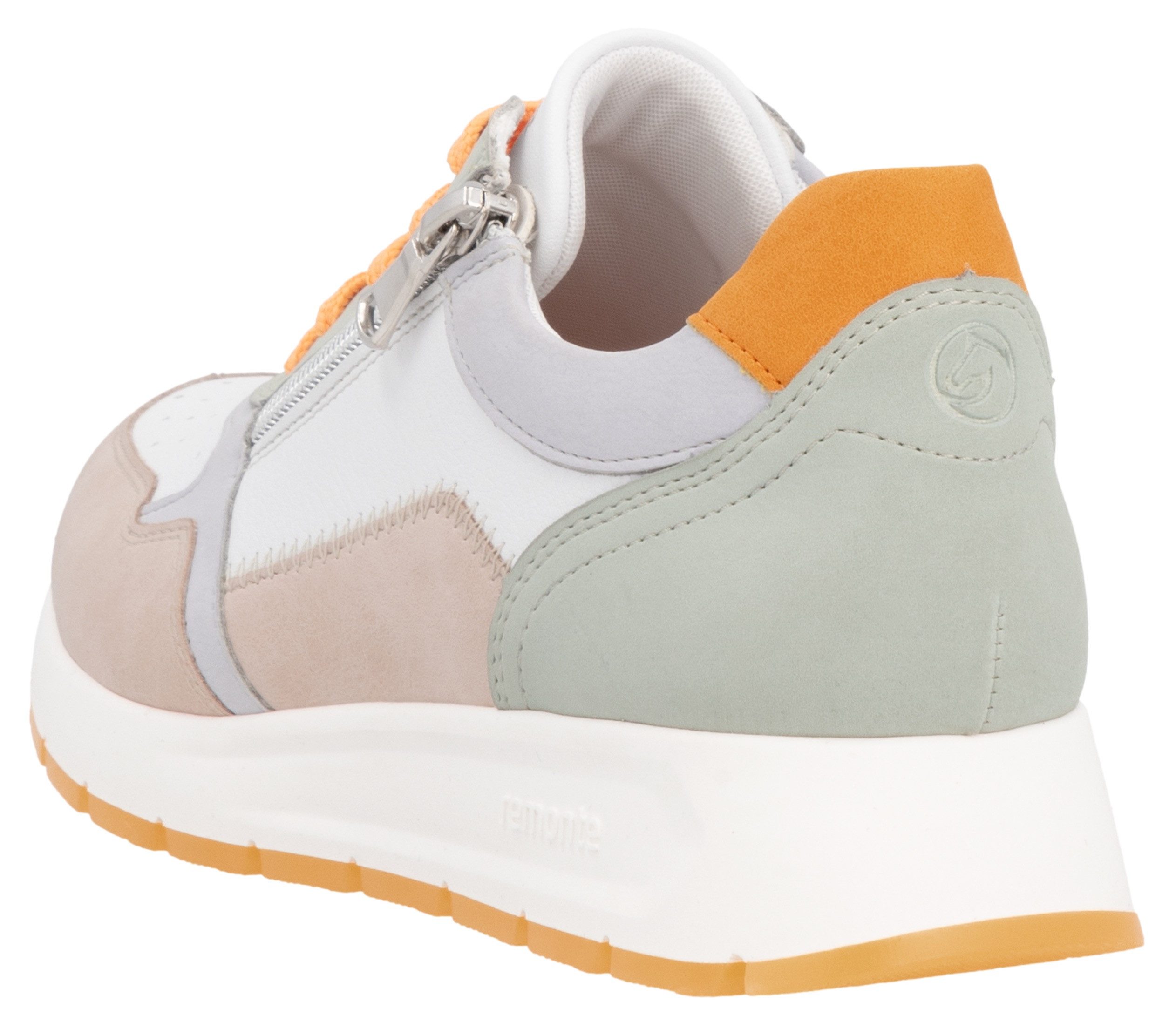 Remonte Sneakers met sleehak , vrijetijdsschoen, halfschoen, veterschoen met gepolsterde schacht