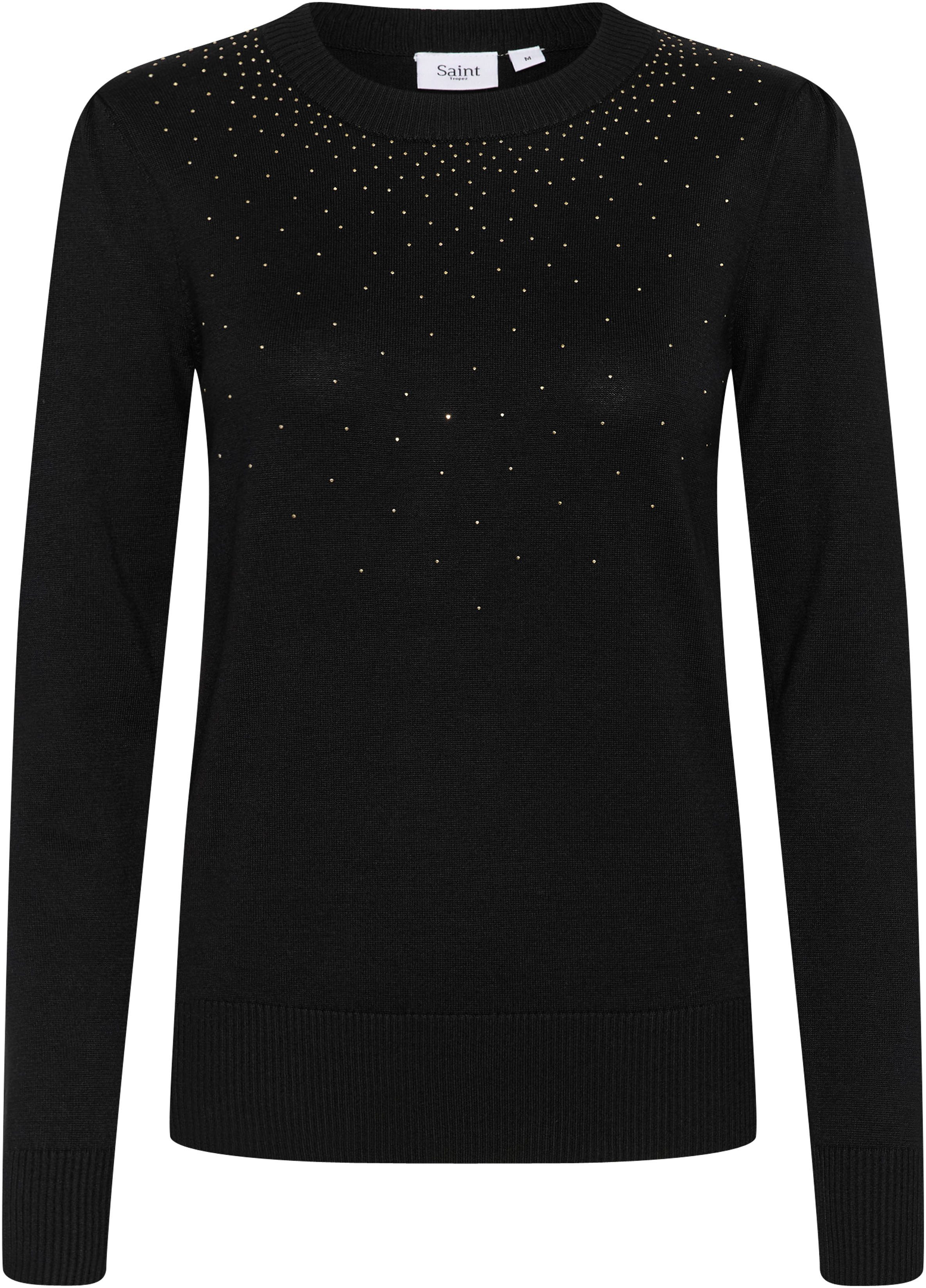 Saint Tropez Trui met ronde hals CherriSZ met kleine glitter-nieten