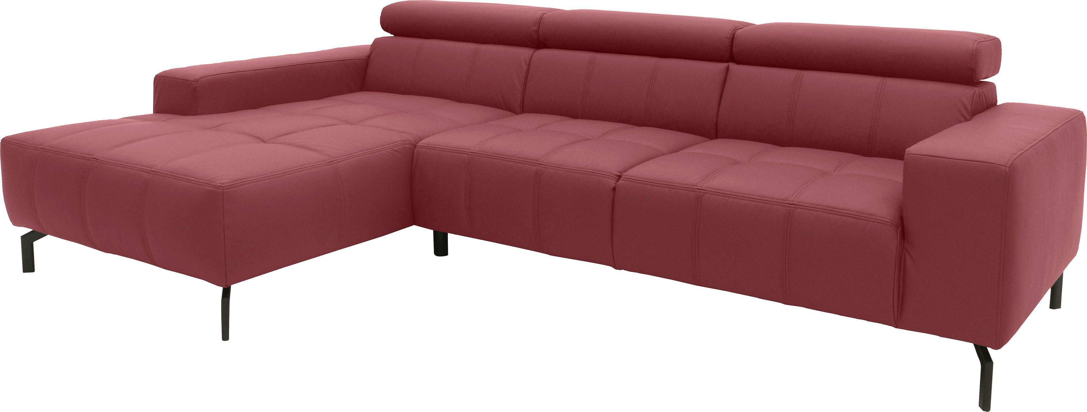DOMO collection Hoekbank Cunelli mooie zitnaden als designelement, stevige zitcomfort, L-vorm