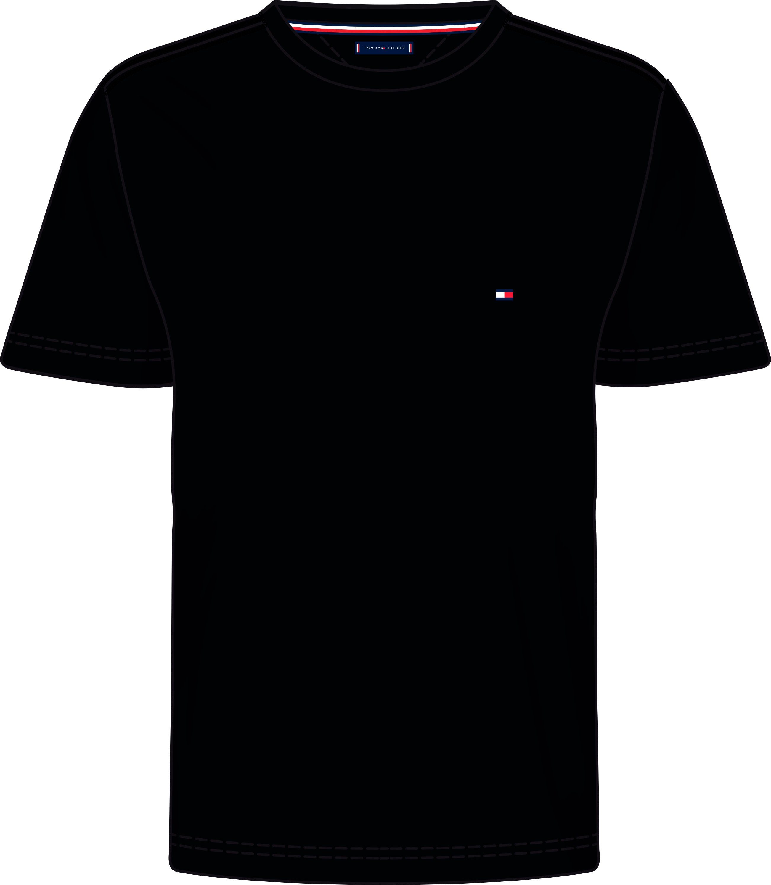 Tommy Hilfiger T-shirt BT-CORE STRETCH SLIM CN TEE-B heren t-shirts maat XXXL zwart