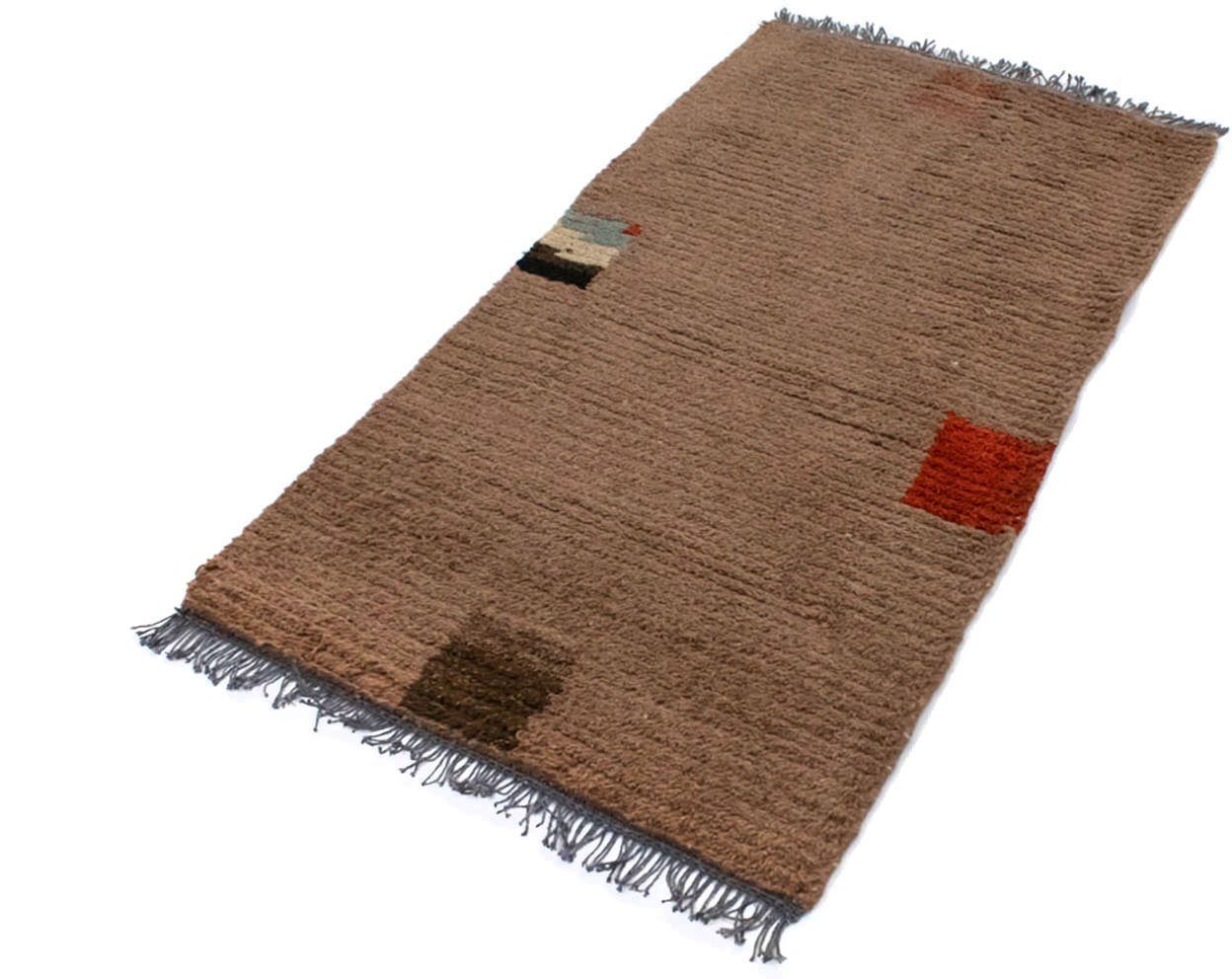 morgenland Wollen kleed Nepal vloerkleed met de hand geknoopt bruin handgeknoopt