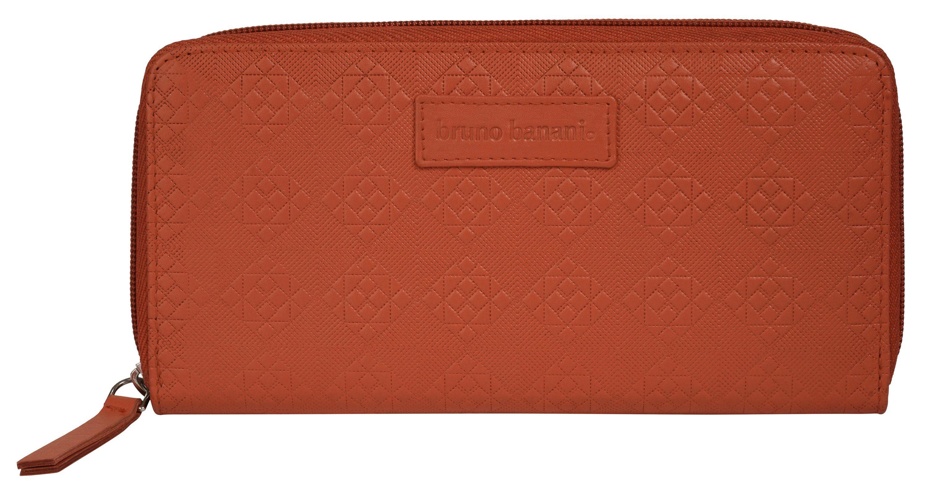 Bruno Banani Portemonnee echt leder unisex portemonnees oranje