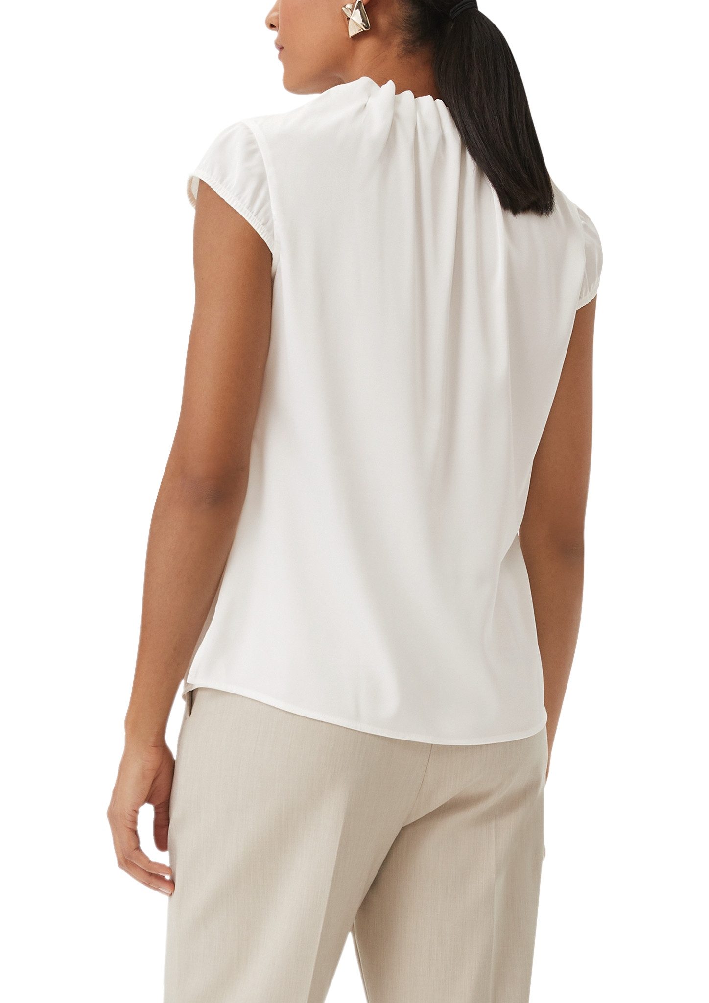 Comma Satijnen blouse met ruches