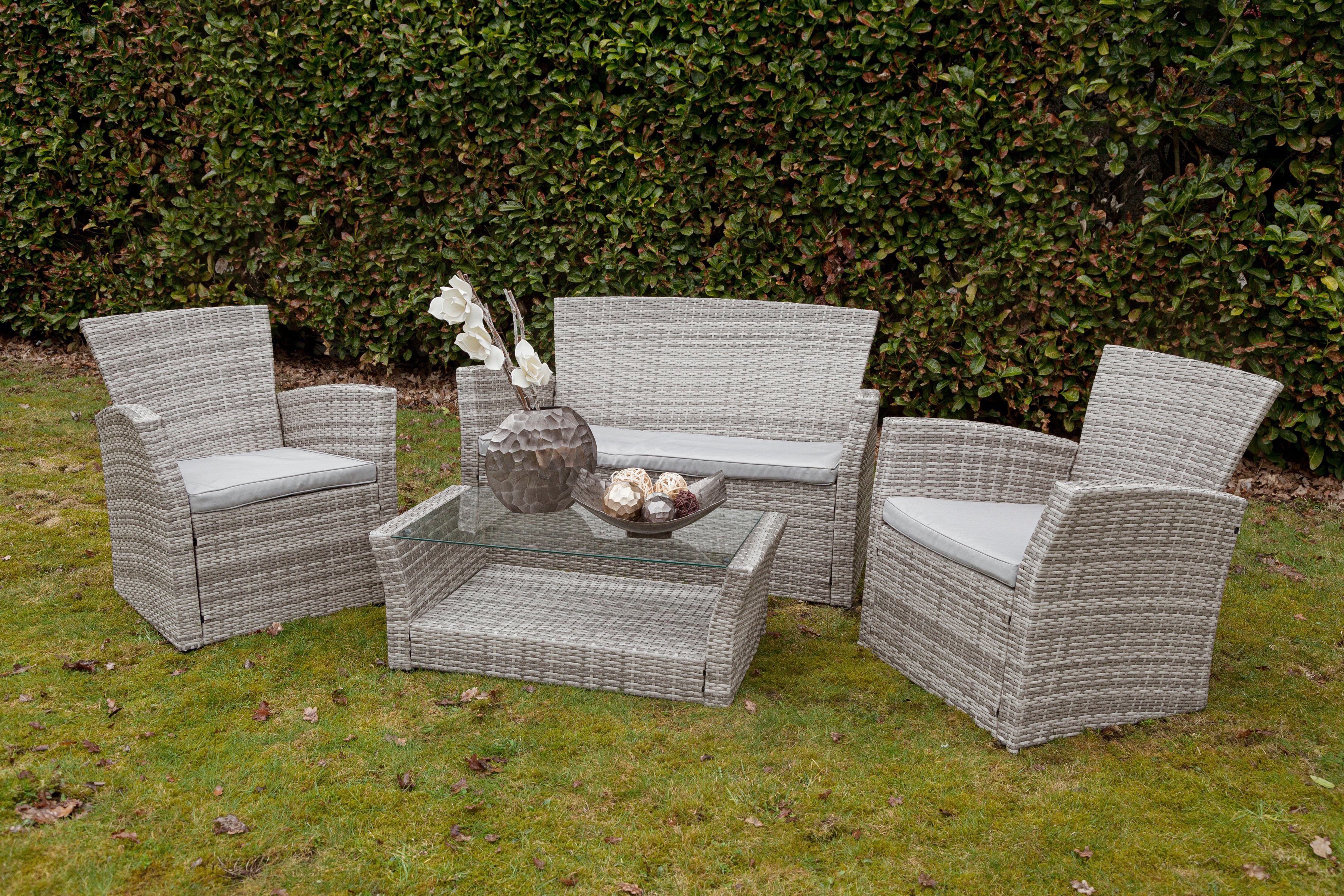 my Flair Tuinset 1 bank, 2 fauteuils, 1 tafel (4-delig)