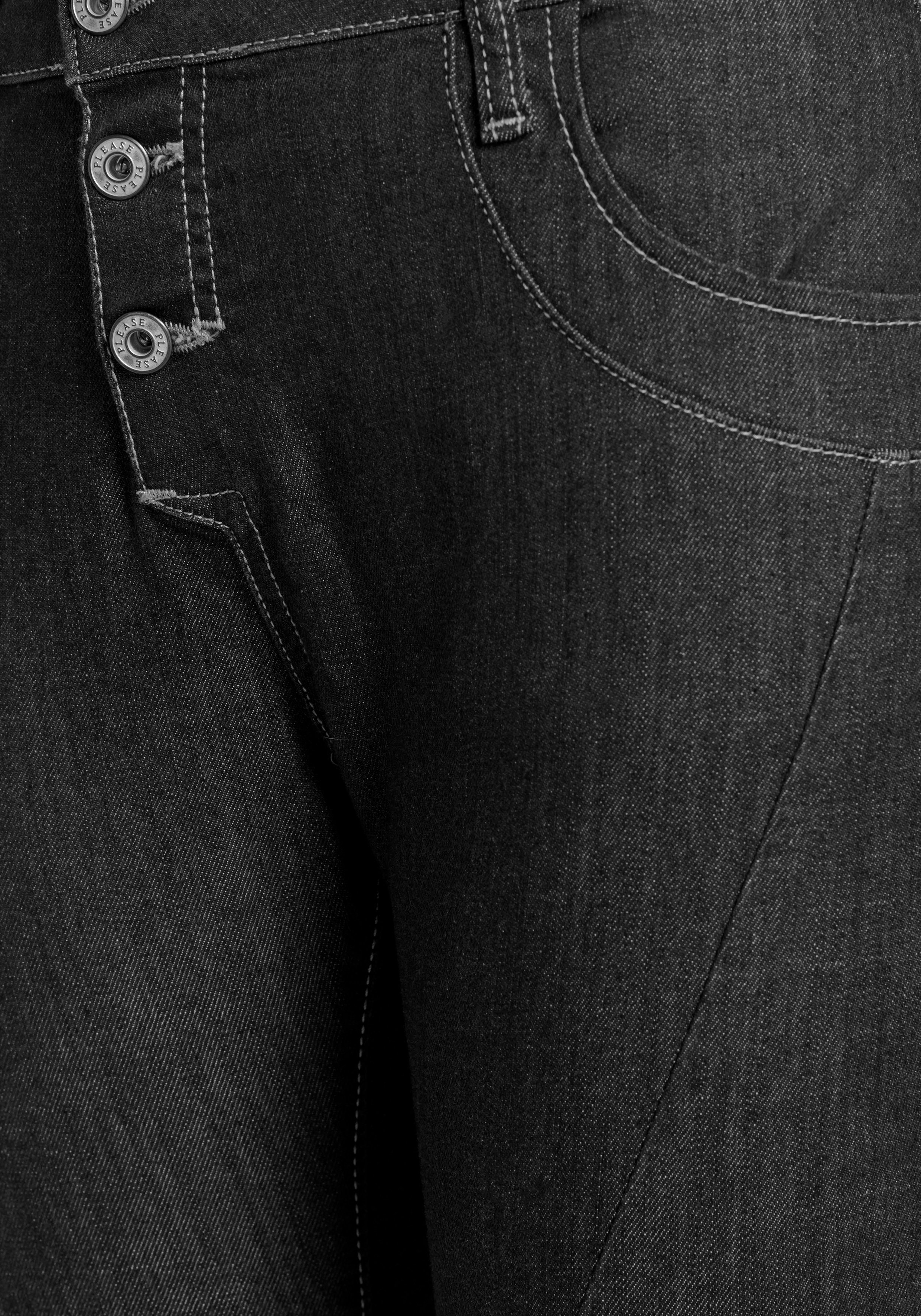 Please Jeans 5-pocket jeans Zichtbare knoopsluiting