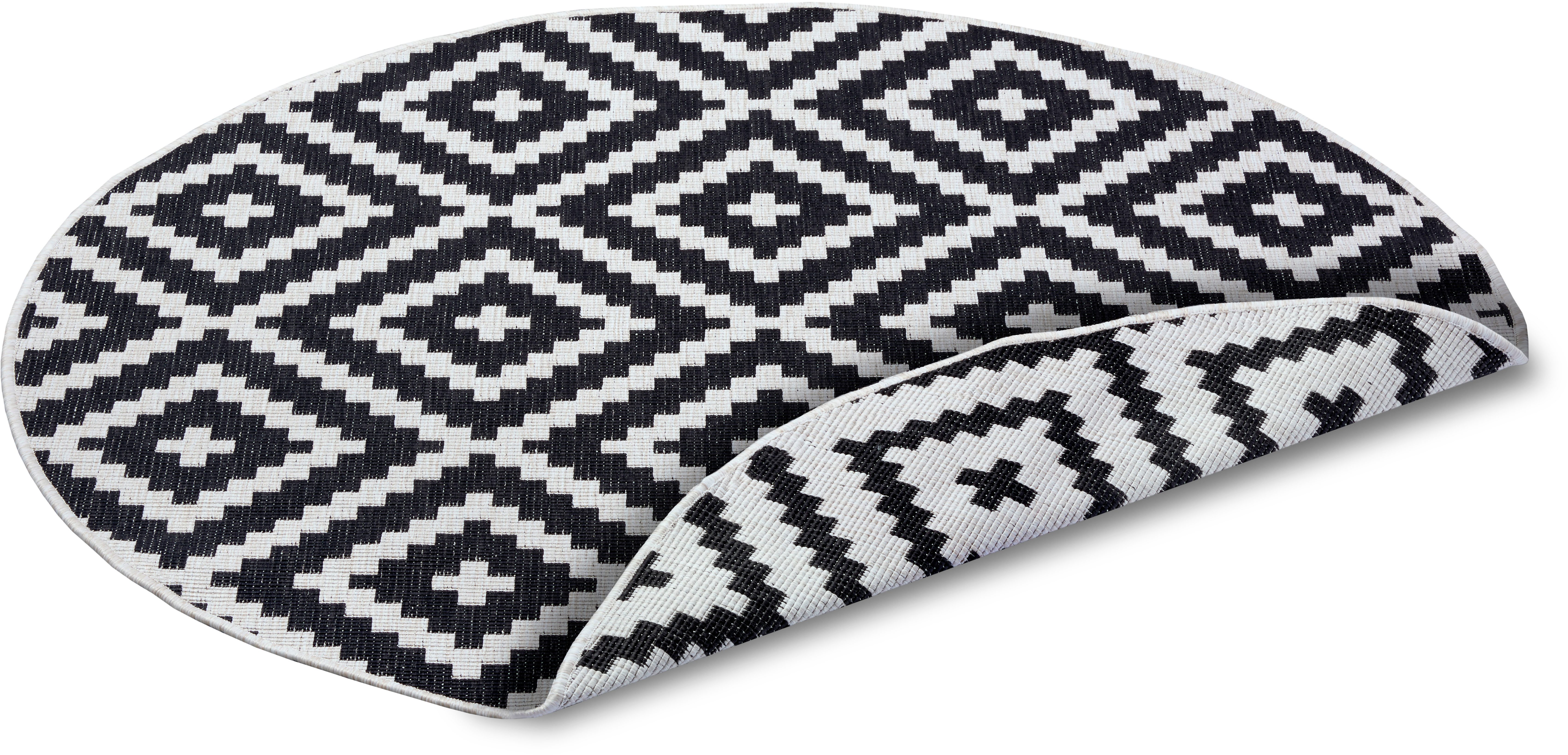 my home Vloerkleed Ronda tweezijdig te gebruiken kleed Sisal-look, platweefsel, in- en outdoor, geometrisch boho design