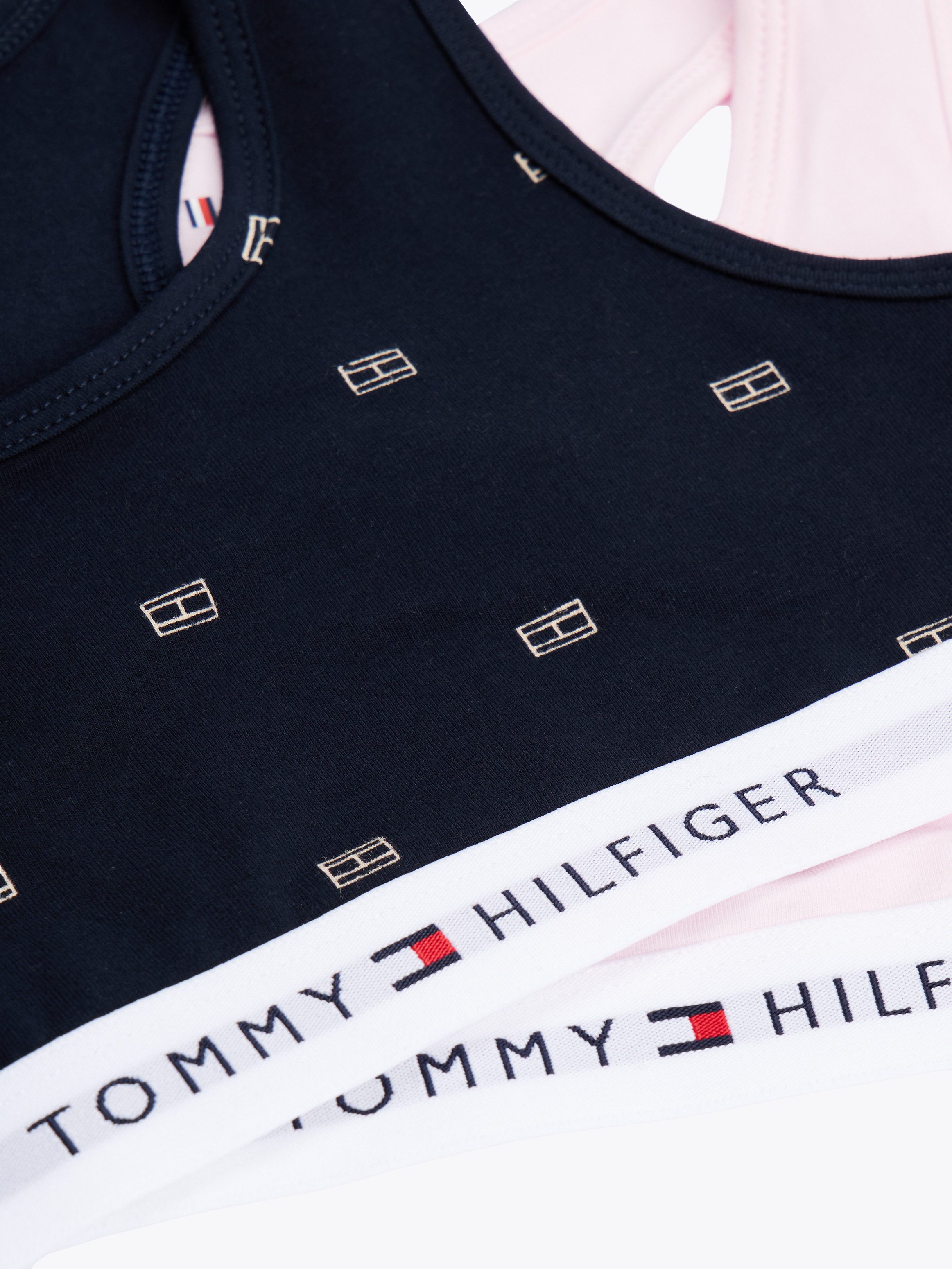 Tommy Hilfiger Underwear Bralette-bh 2PK BRALETTE PRINT met een logo-opschrift (2-delig Set van 2)