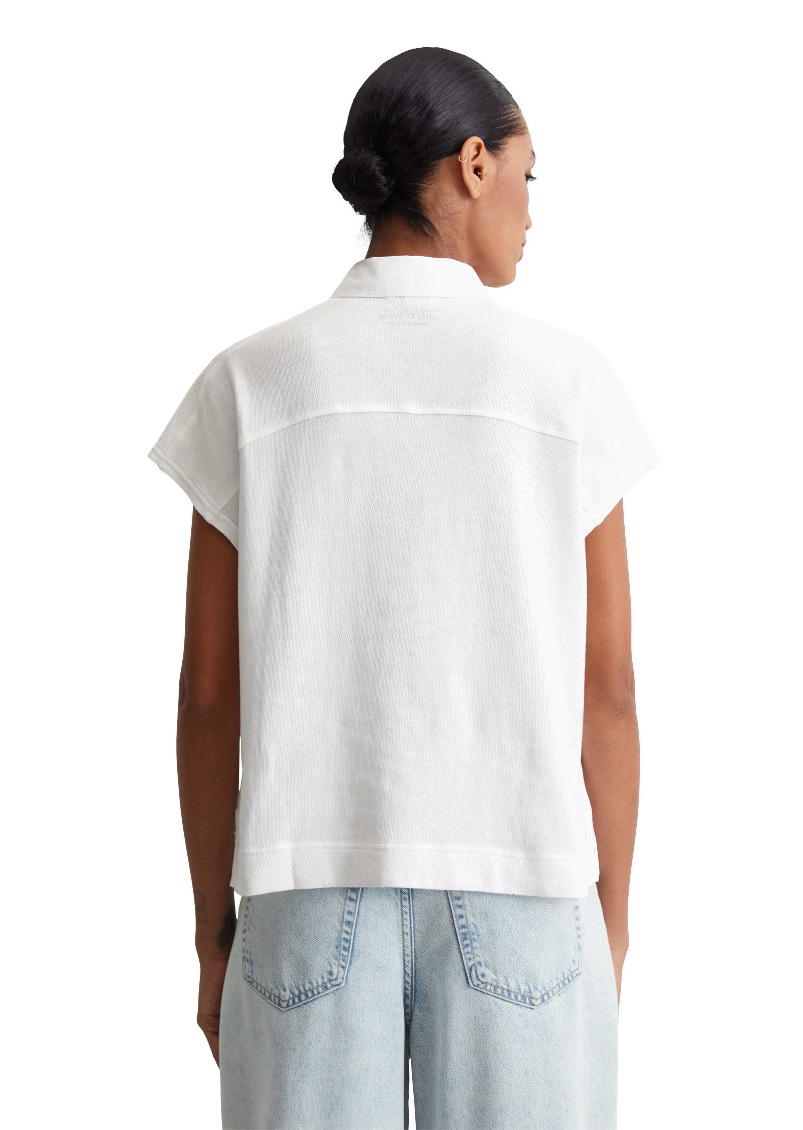 Marc O'Polo Poloshirt oversized, van lichte jersey