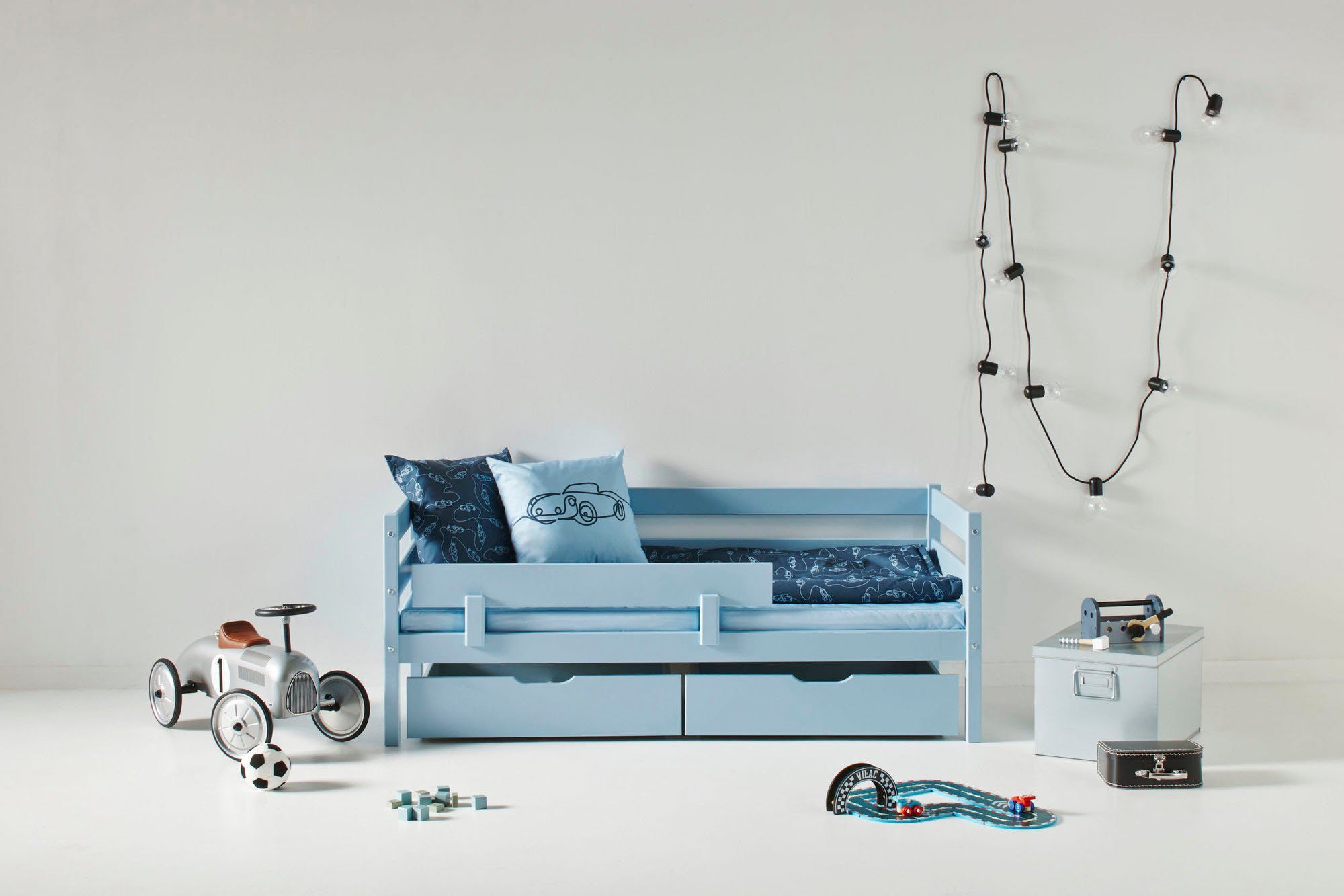 Hoppekids 1-persoonsledikant ECO Comfort kinderbed, massief grenenhout, tienerbed inclusief lattenbodem (set)