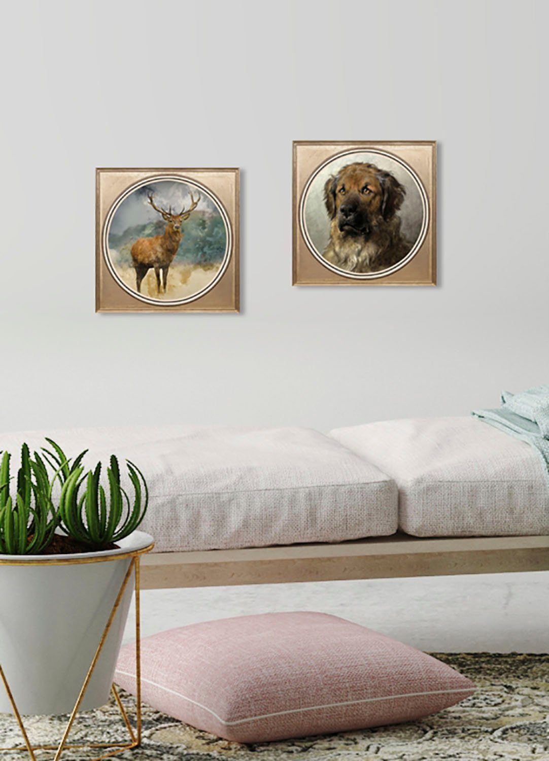 queence Artprint op acrylglas Edelhert Fine Art-print in galeriekwaliteit