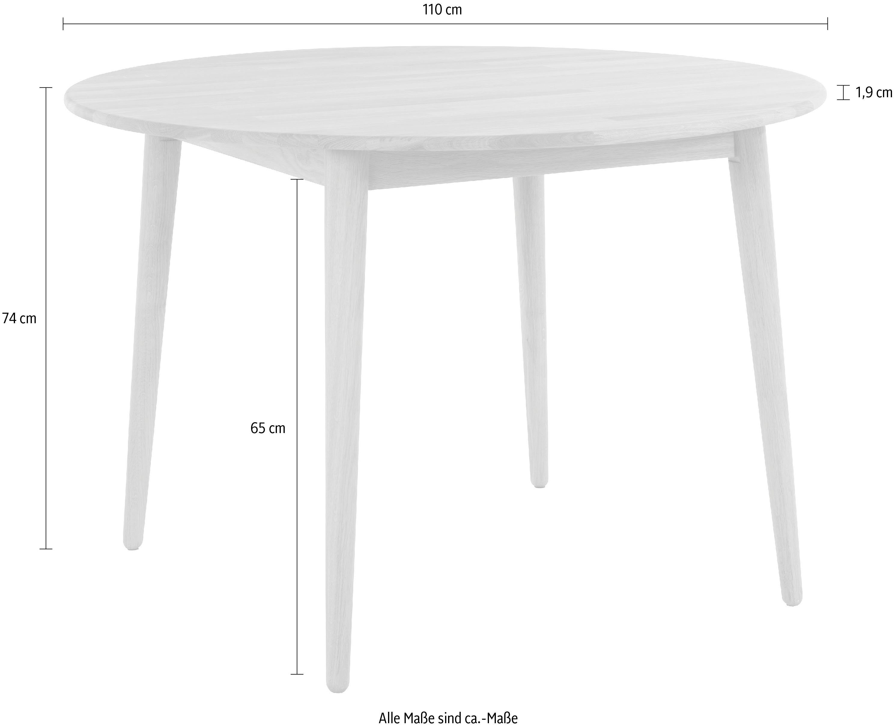 andas Eettafel Toarp Massief eikenhout eettafel in Scandi look, FSC-gecertificeerd