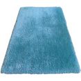 leonique hoogpolig vloerkleed lasse bijzonder zacht door microvezel, woonkamer blauw
