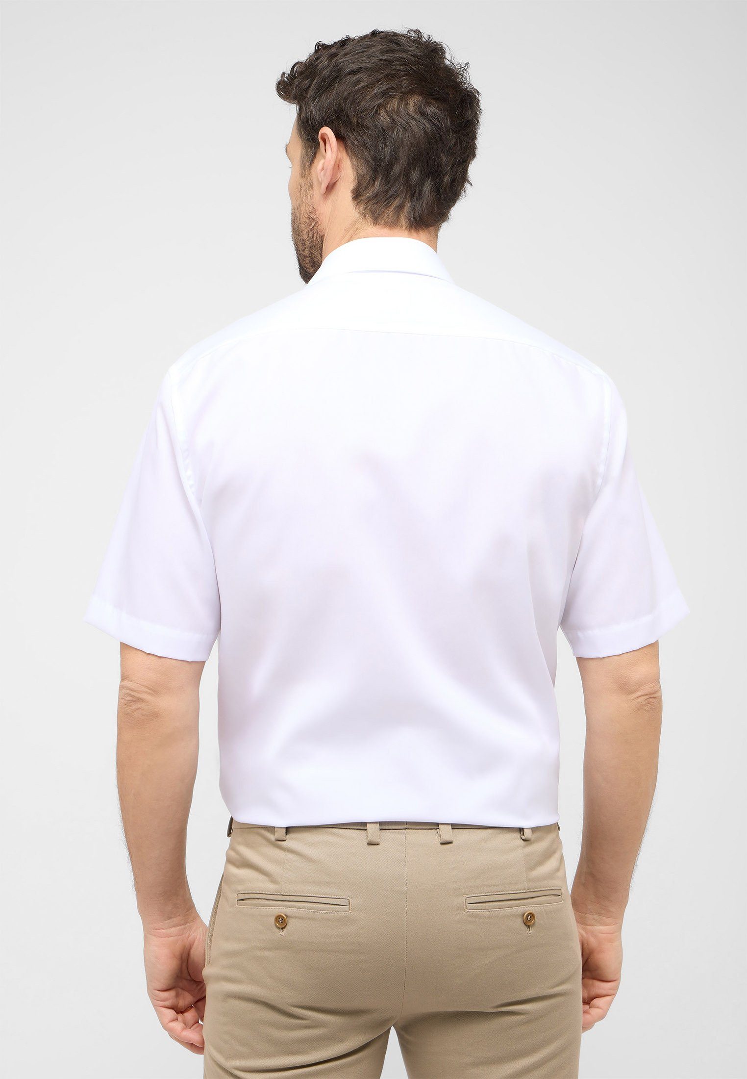 Eterna Overhemd met korte mouwen Comfort fit NON IRON (strijkvrij)