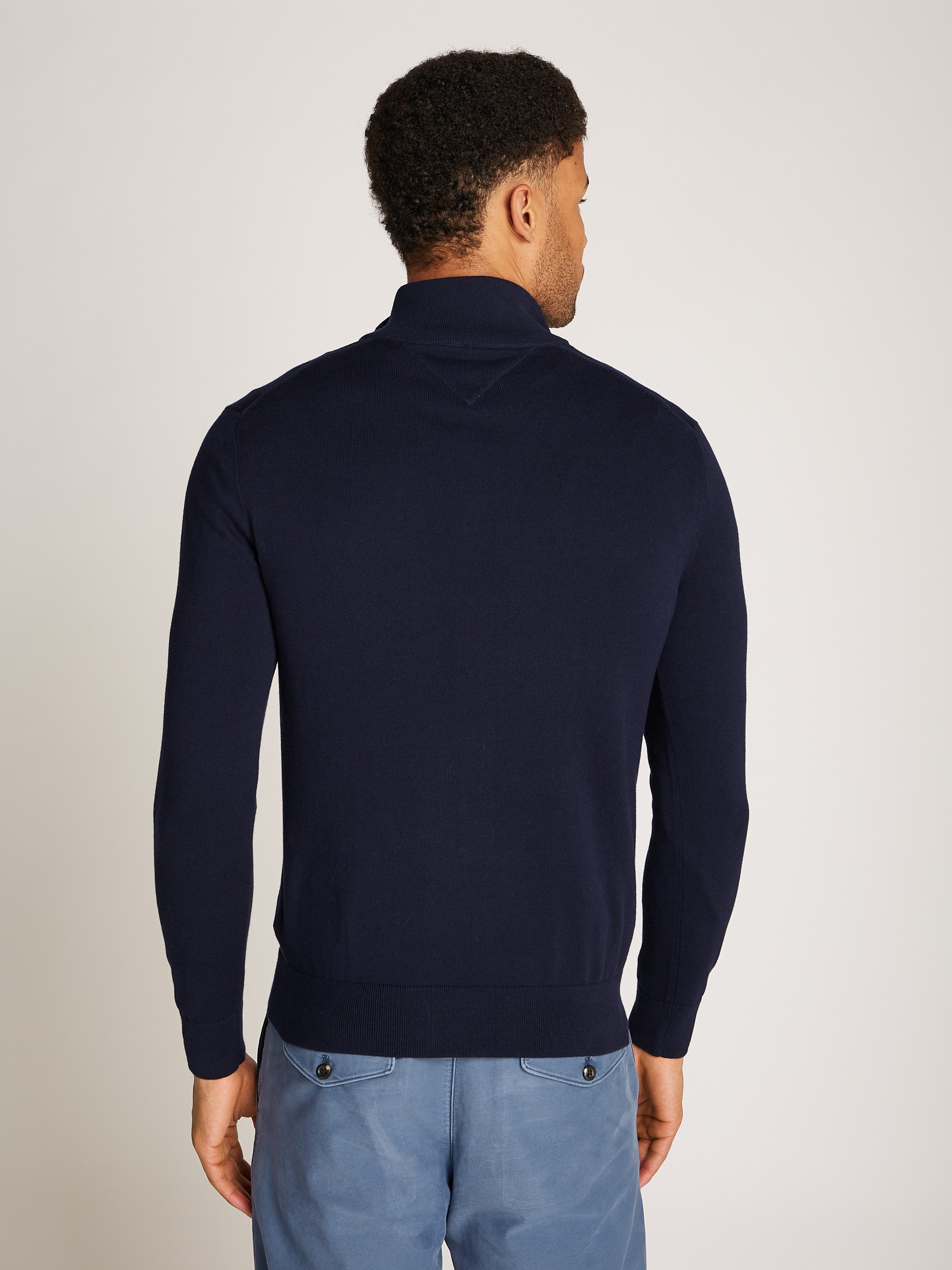 Tommy Hilfiger Schipperstrui ESSENTIAL COTTON ZIP MOCK