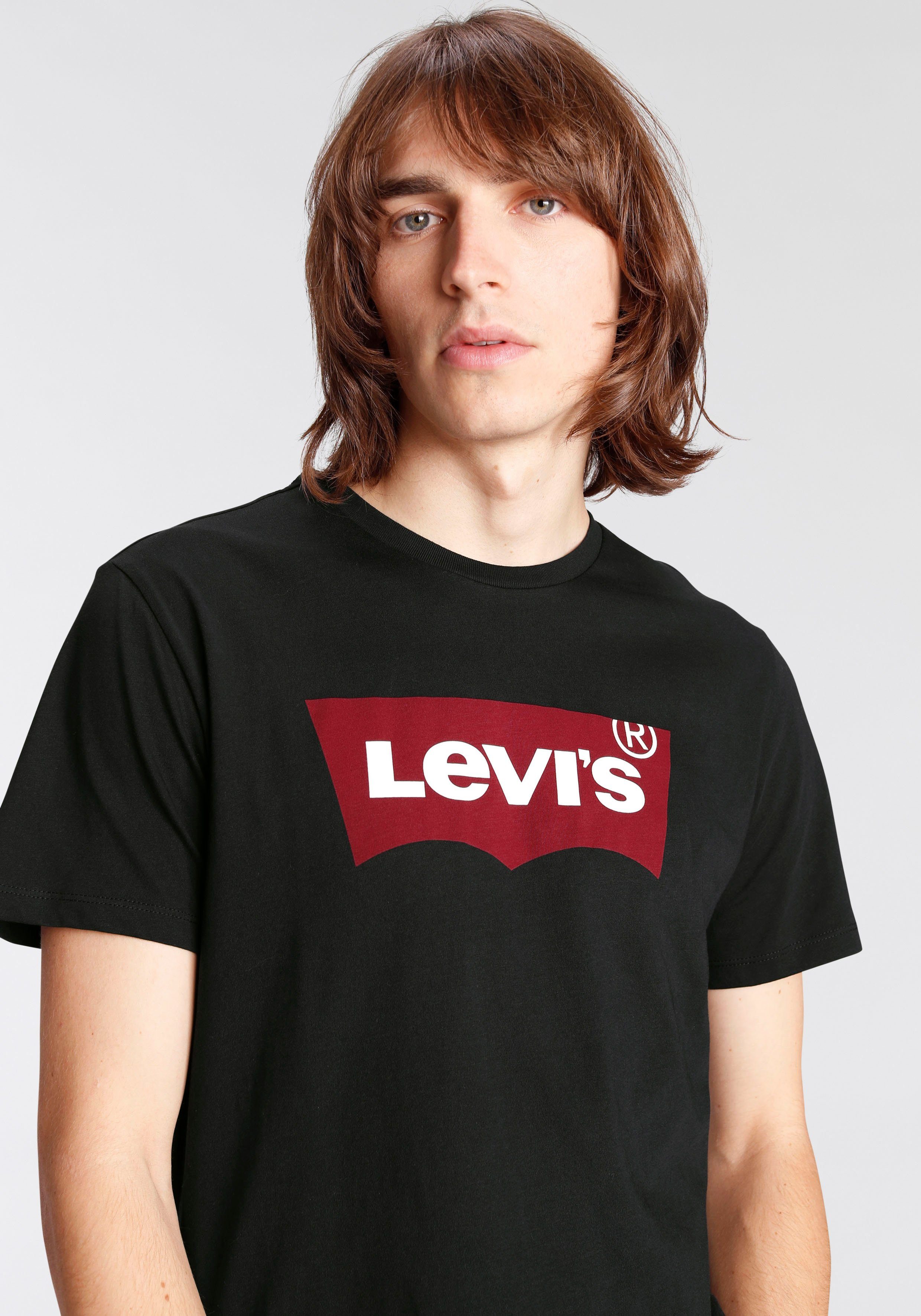 Levi's® T-shirt Batwing Logo Tee met logo-frontprint