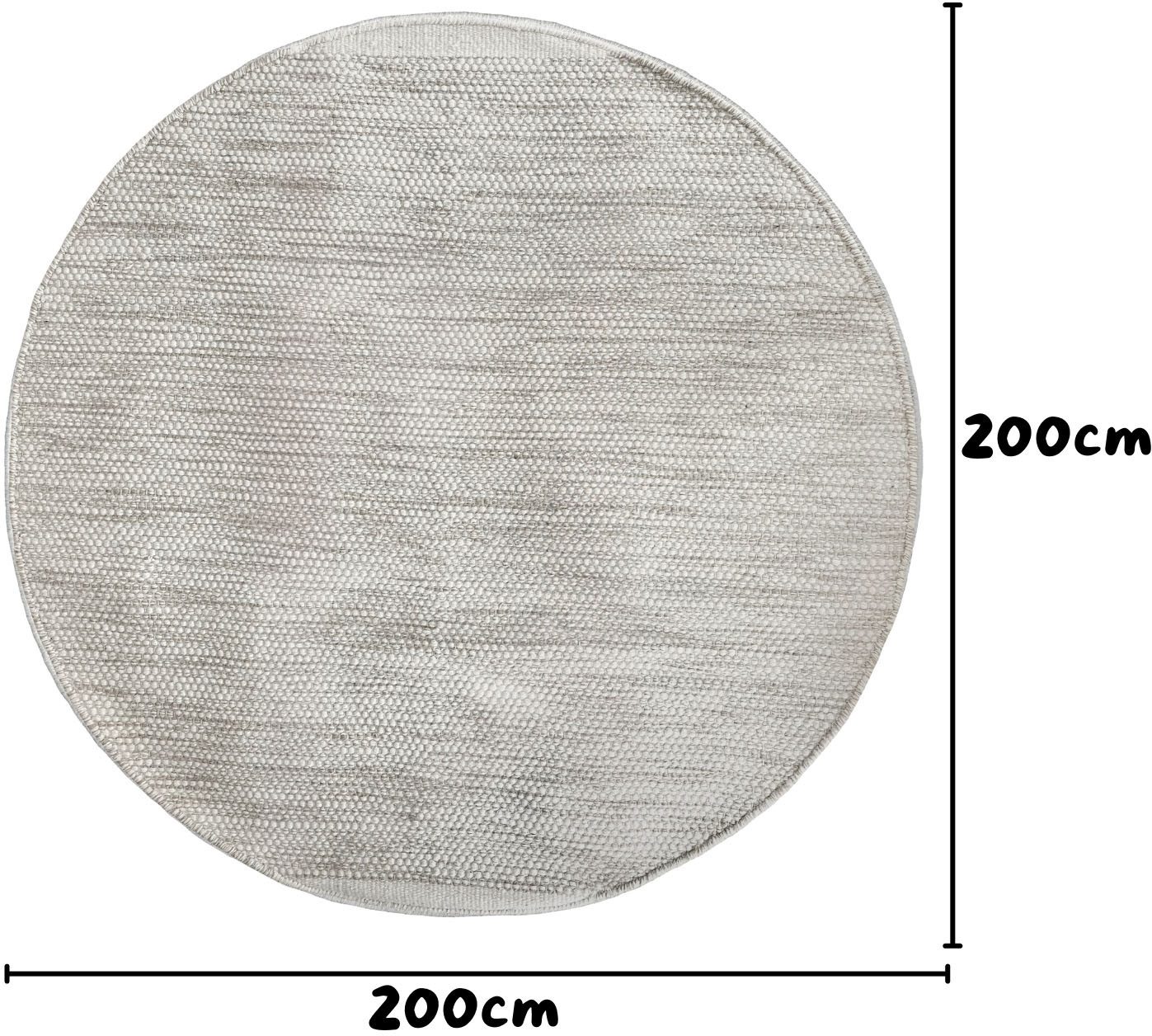 my home Wollen kleed Woolscape Omkeerbaar tapijt, handgeweven kwaliteit, gemêleerd, 100% wol, woonkamer