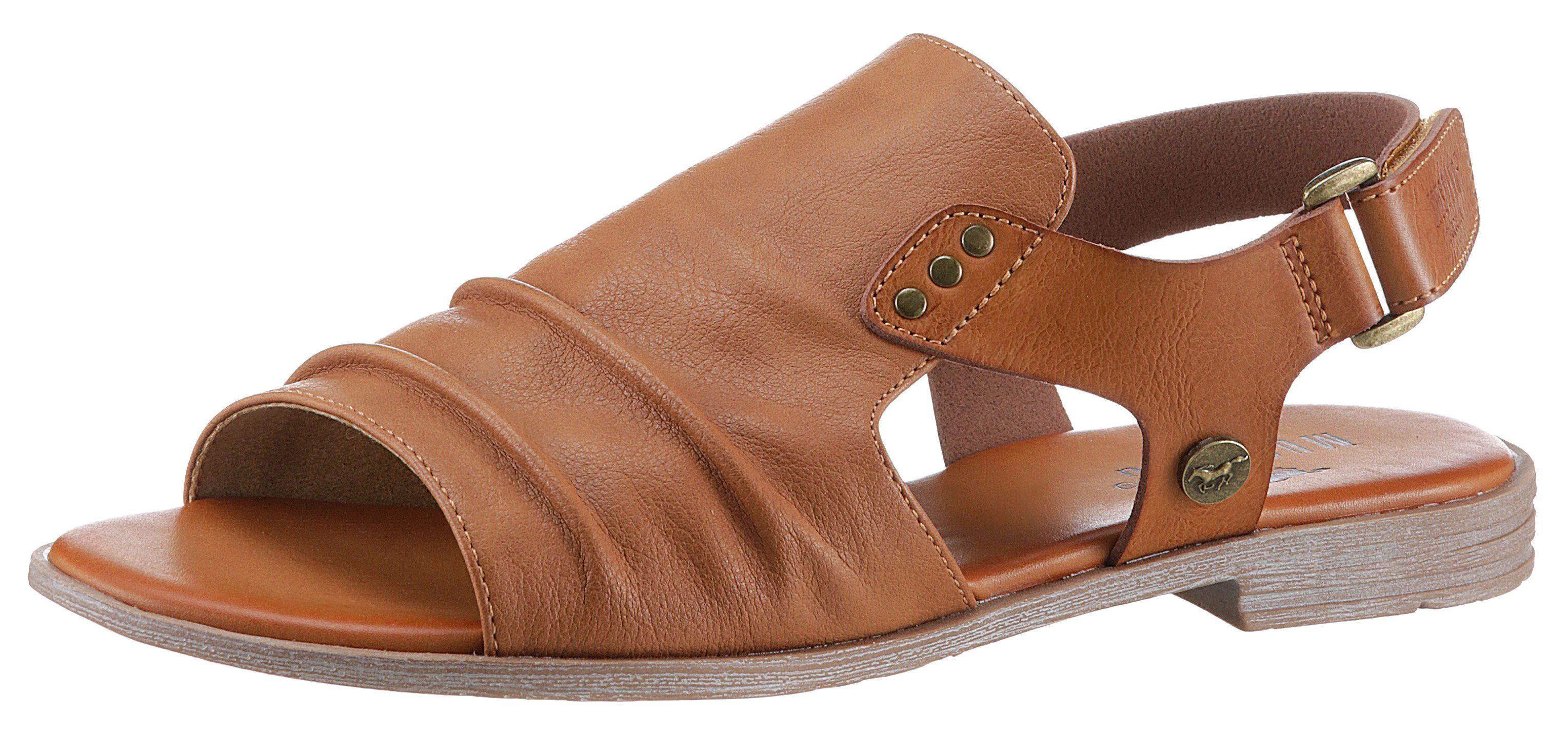 Mustang Shoes Sandalen zomerschoen, sandaal, blokhak, met klittenbandsluiting dames sandaaltjes maat 40 EU bruin