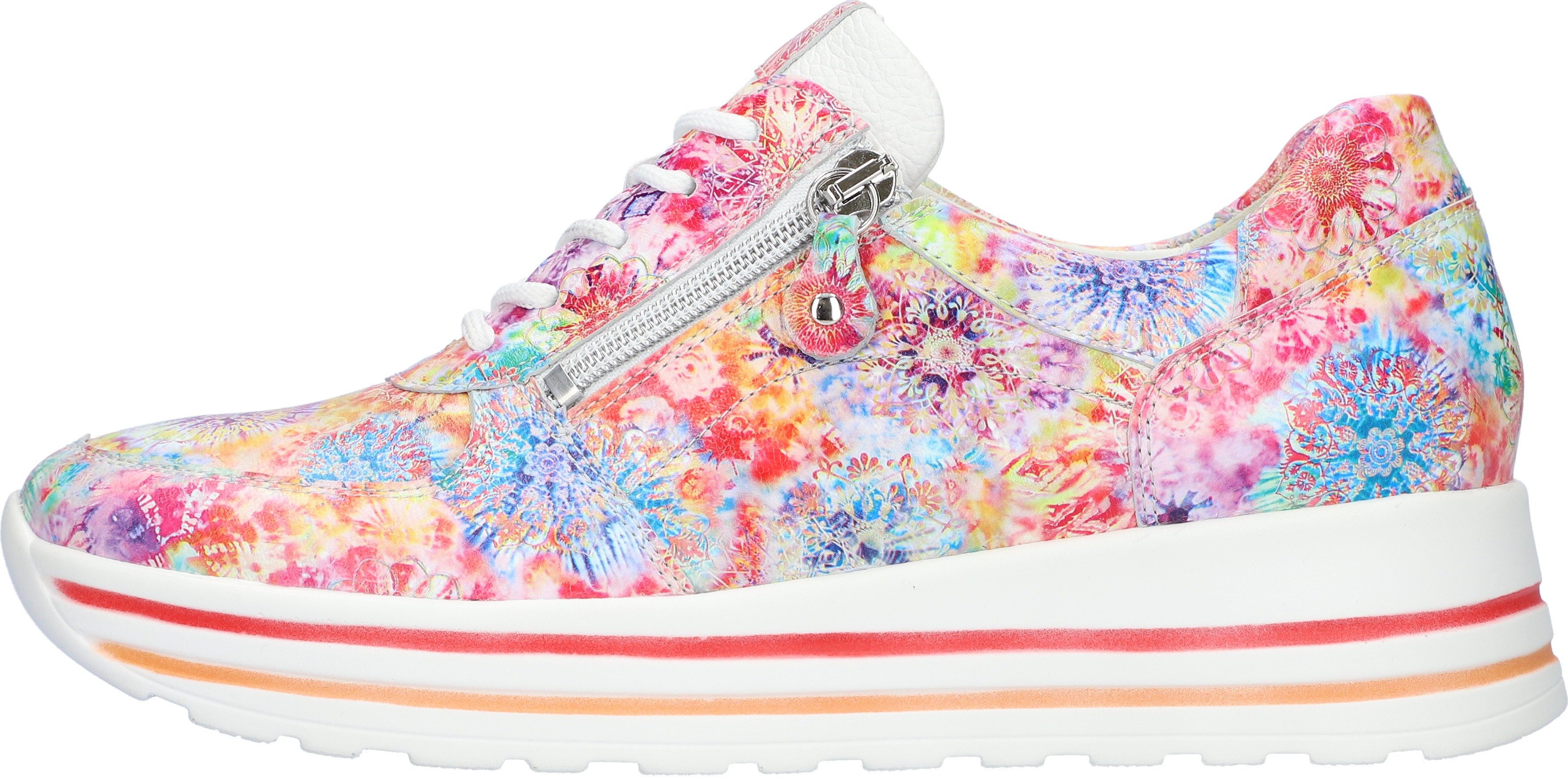 Waldläufer Plateausneakers H-Lana , veterschoenen, lage schoen, comfort schoen, rits, h-breedte