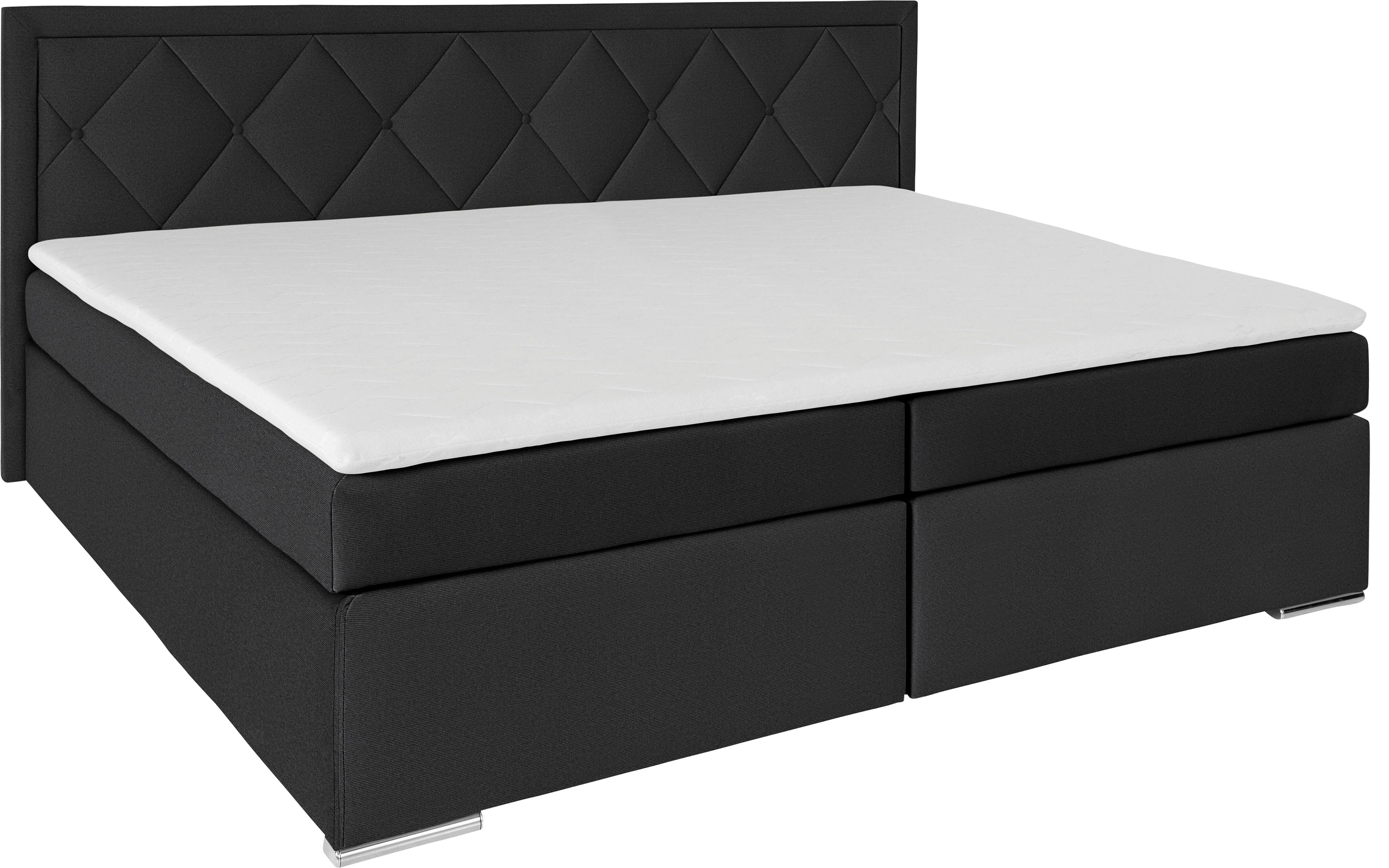 Leonique Boxspring Alfie, bestseller, optioneel met bedlade met capitonnage in het hoofdbord, h2, h3 en h4 ter keuze