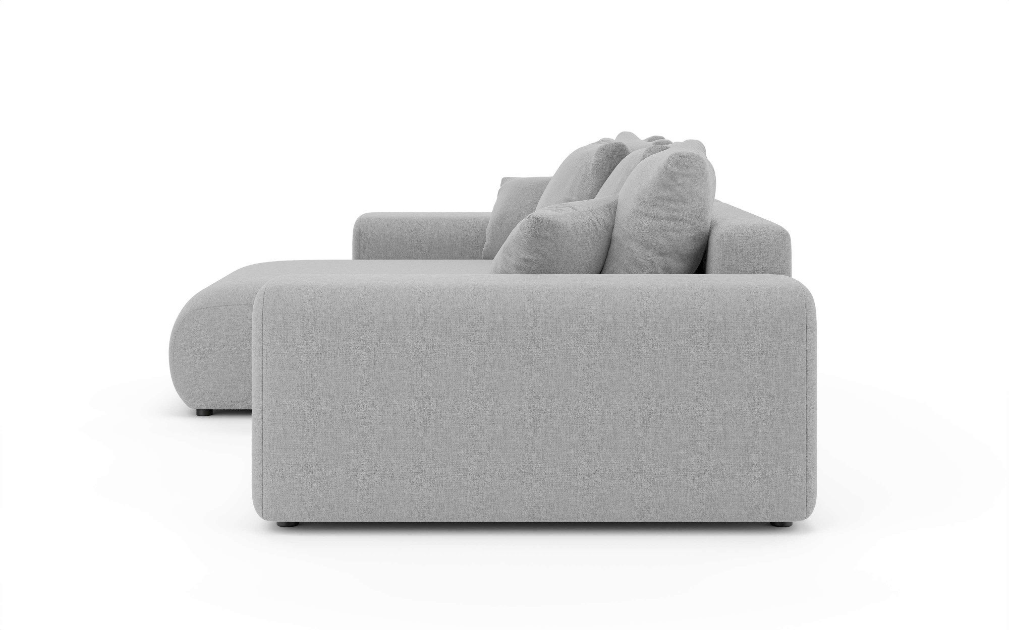 Home affaire Hoekbank LAKESIDE met bedfunctie en bedlade, B/D/H 257/166/84 cm L-vorm, recamiere aan beide zijden monteerbaar, golfondersteuning