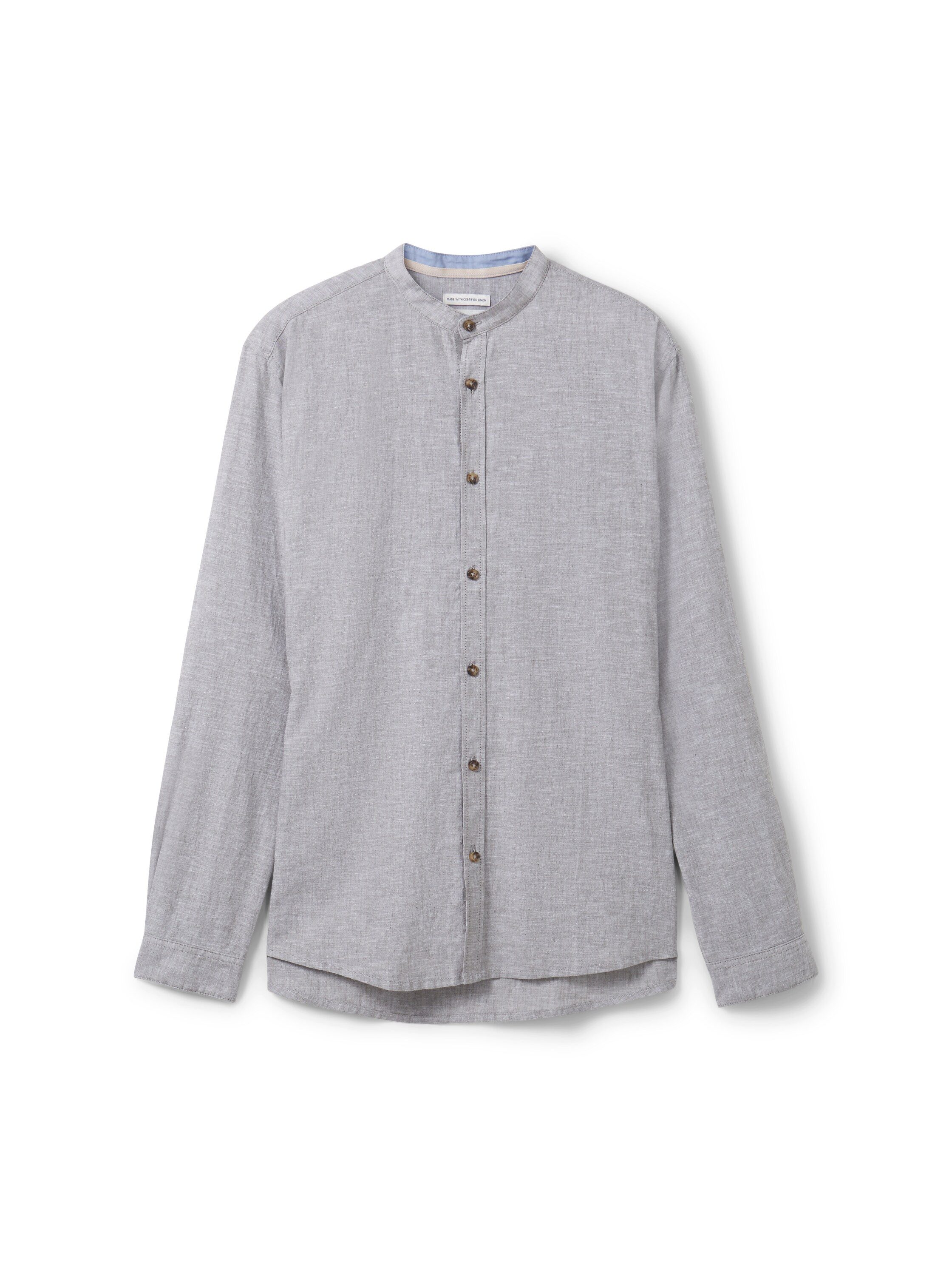 Tom Tailor Overhemd met lange mouwen met blauw detail aan de kraag