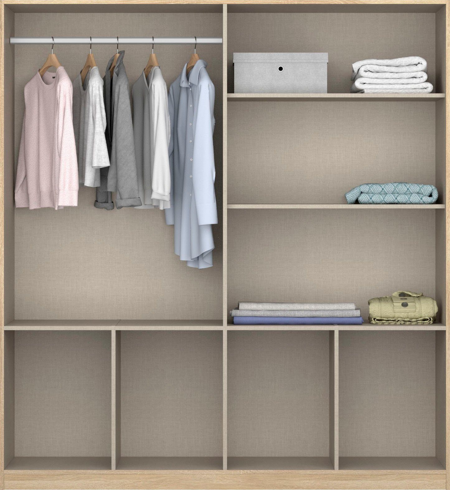 rauch Draaideurkast Kledingkast Kast Garderobe Slaapkamerkast CELLE in 4 breedtes en 2 hoogtes, optioneel met lades made in germany