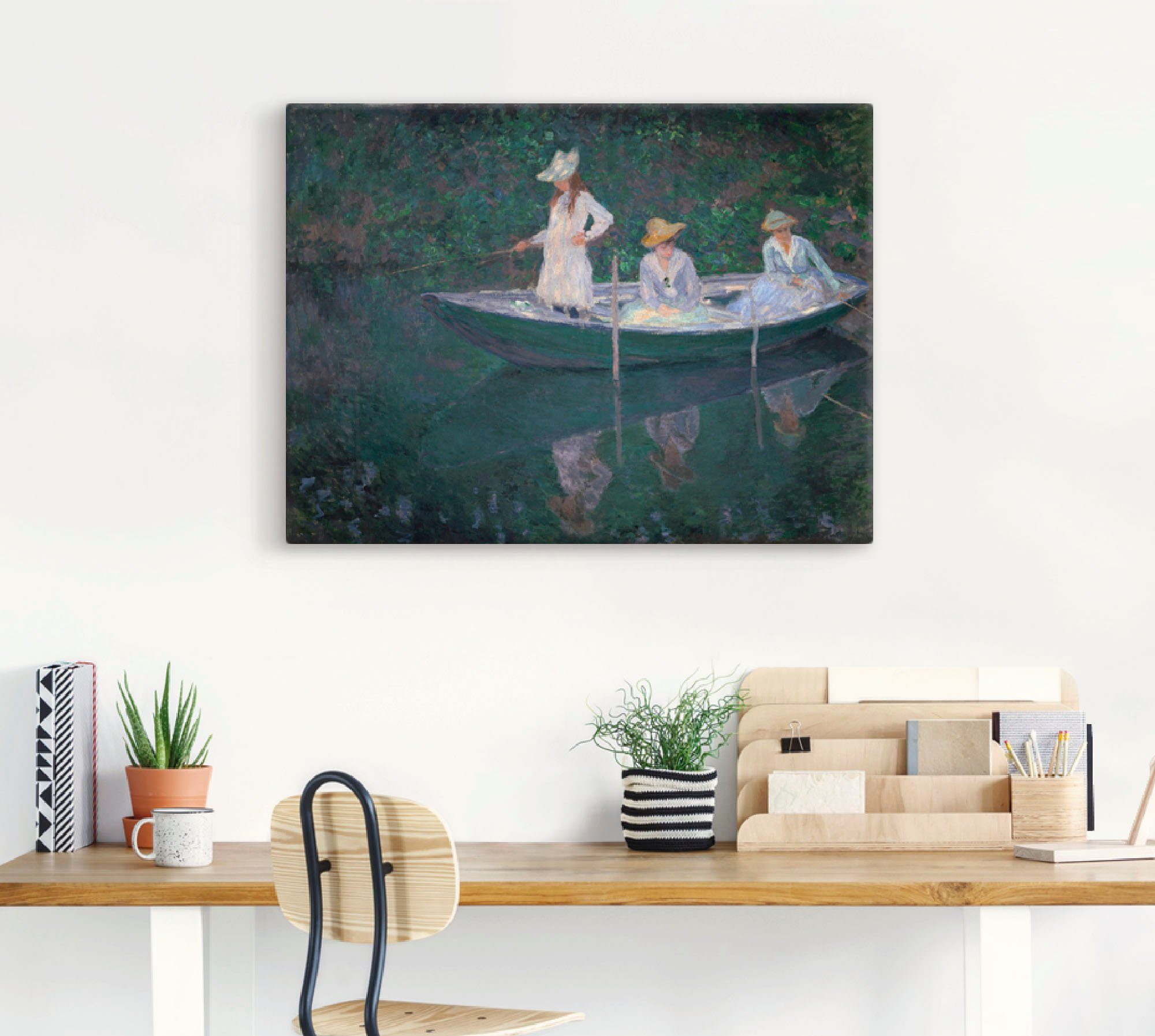 Artland Artprint Een bootpartijtje in Giverny. Ca. 1887 als artprint op linnen, muursticker of poster in verschillende maten