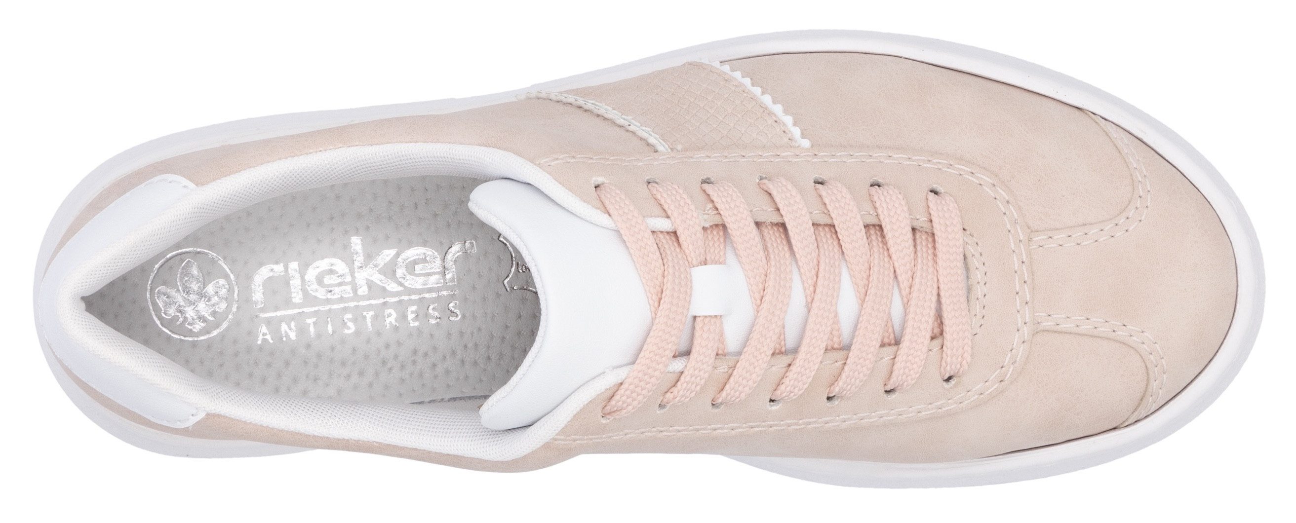 Rieker Plateausneakers veterschoen, lage schoen, vrijetijdsschoen met gepolsterde schachtversteviging