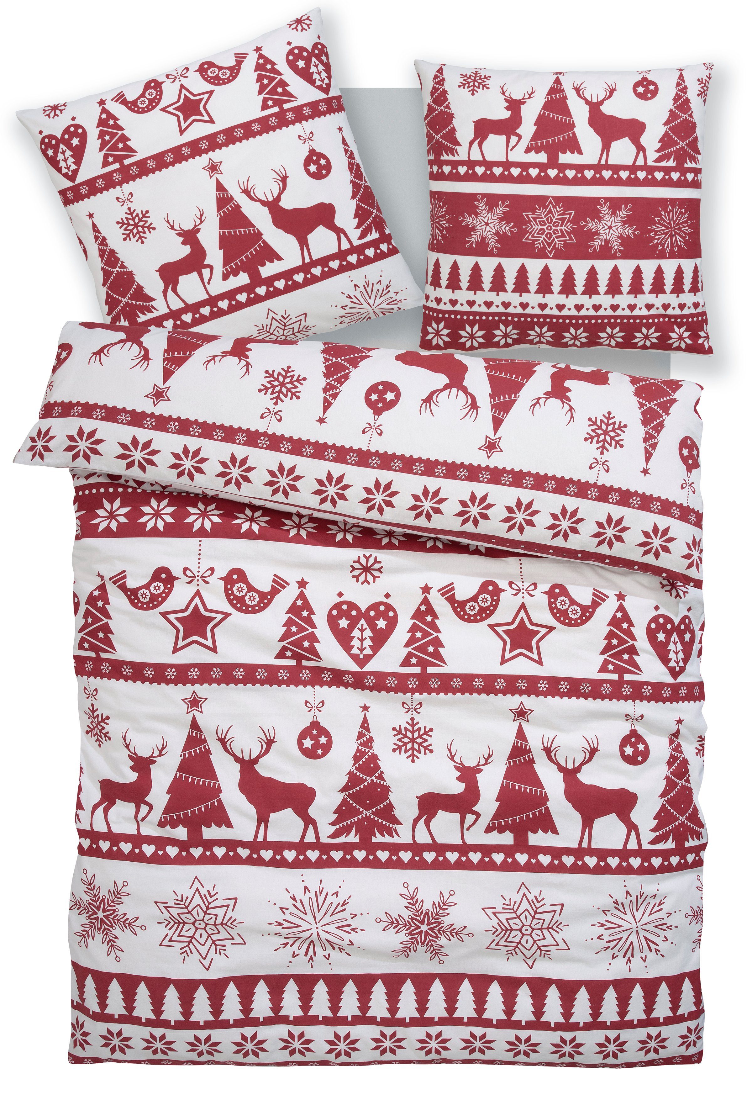my home Overtrekset Sindbad in maat 135x200 of 155x220 cm, ideaal voor kerst (2-delig)