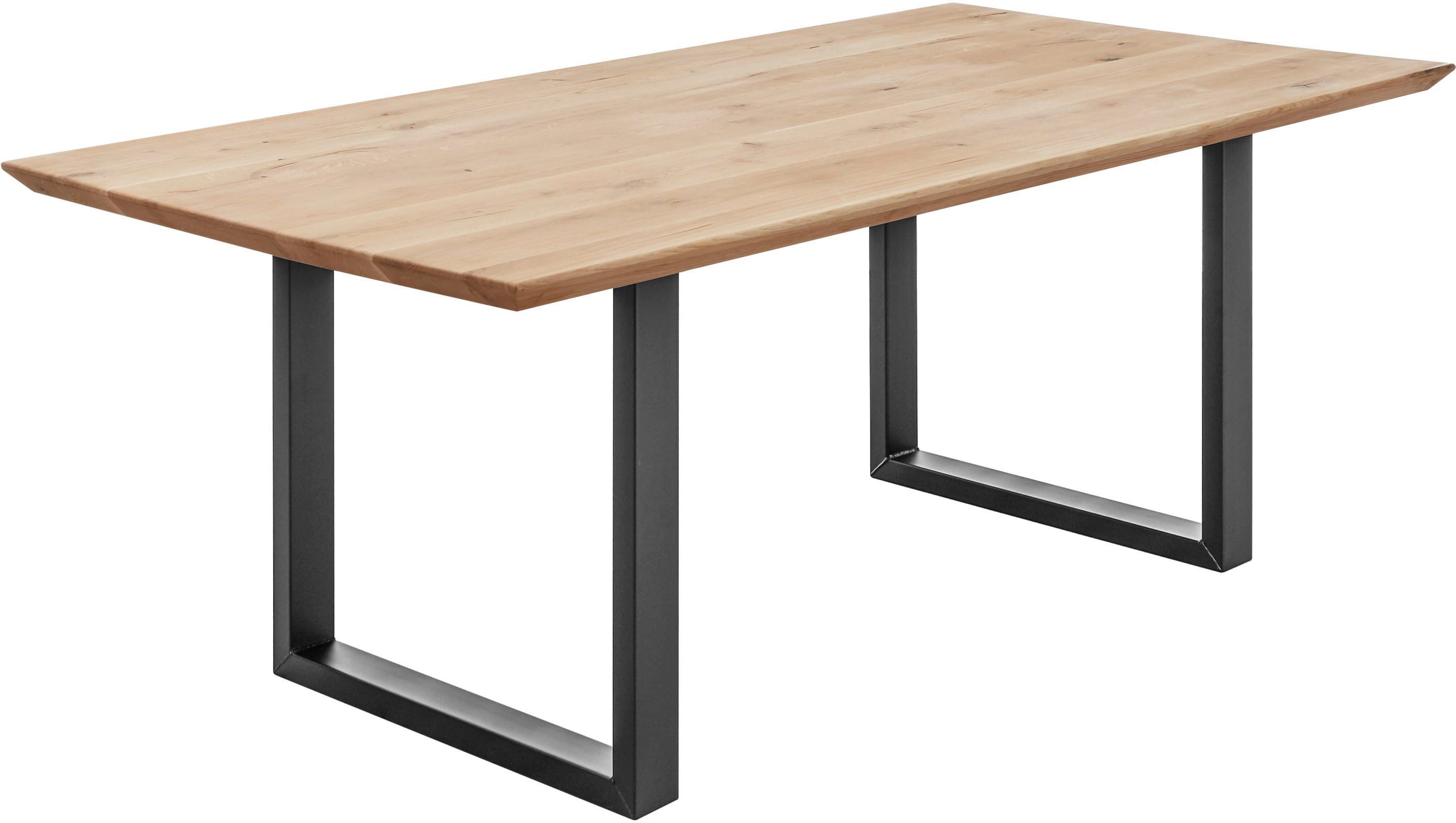 Stolkom Eettafel Bennet Eik massief hout, tafel met Zwitserse rand