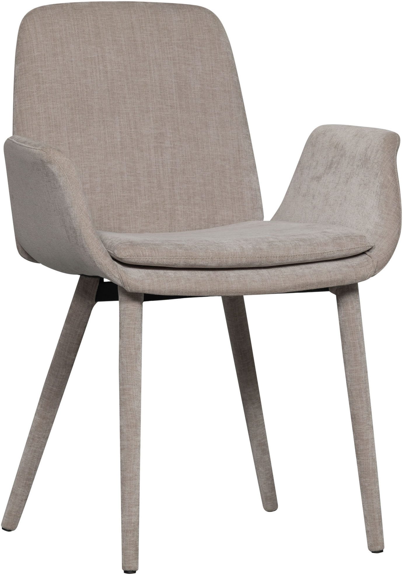 WOOOD Eetkamerstoel Curve met gevoerde poten, hoogte 83 cm (set, 2 stuks) 4 poot stoelen bruin