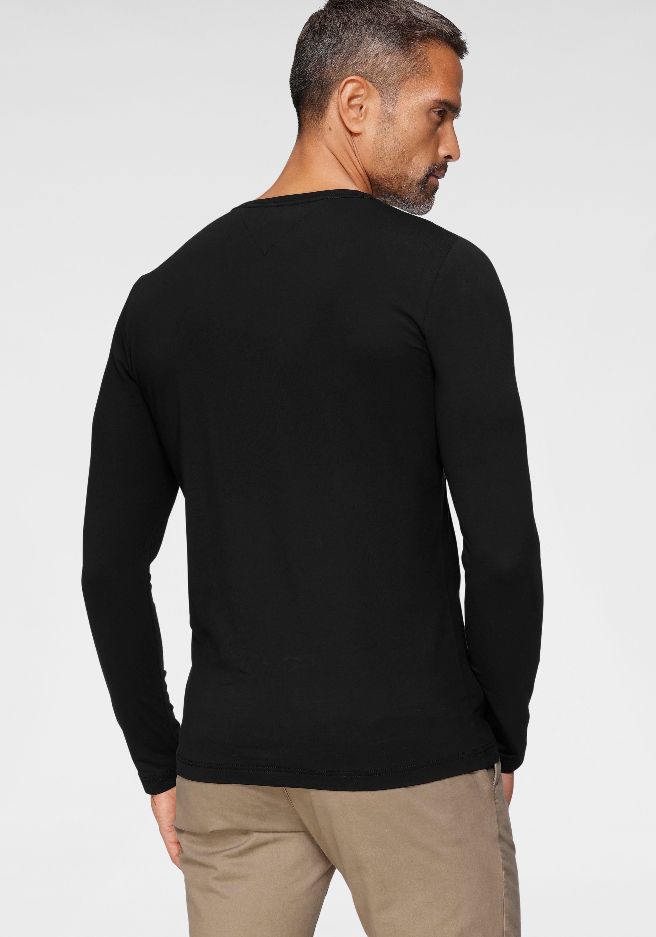 Tommy Hilfiger Shirt met lange mouwen STRETCH SLIM FIT LONG SLEEVE van biologische katoen-stretch