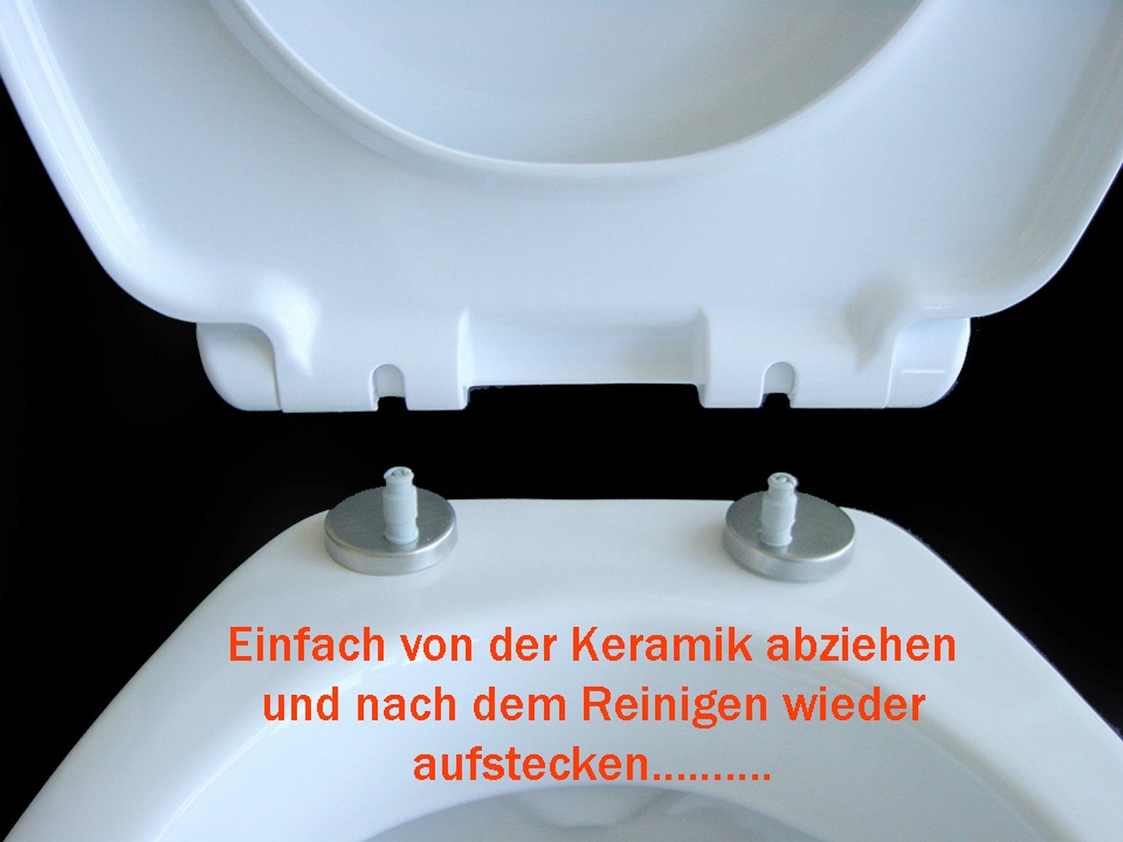 ADOB Toiletzitting Big Ben Soft-closemechanisme, voor het schoonmaken afneembaar