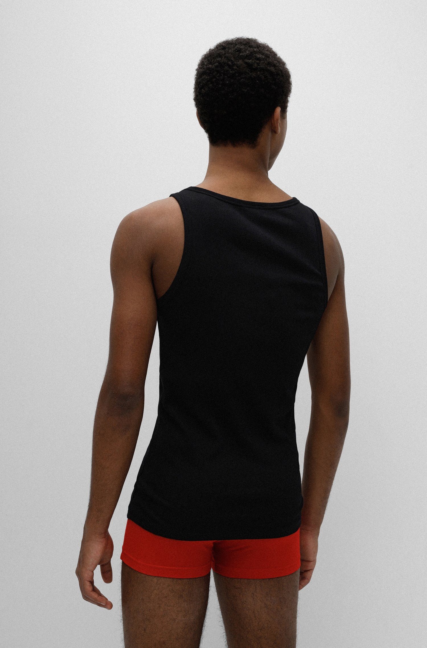 HUGO underwear Tanktop Twin Pack met merketiket in contrastkleur (set 2-delig)