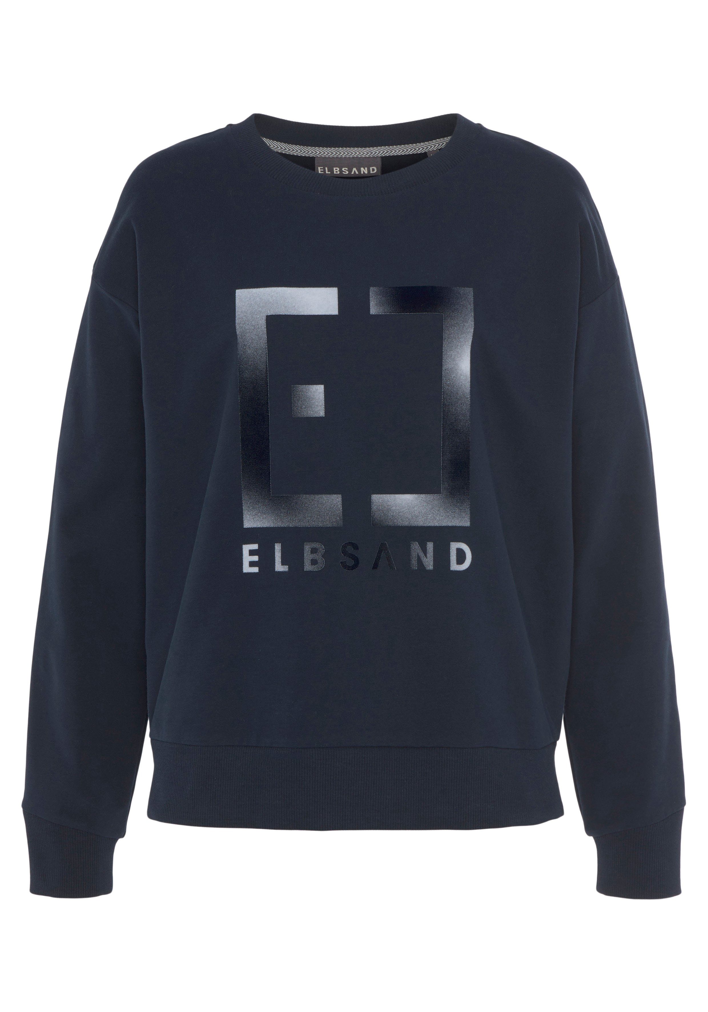 Elbsand Sweatshirt Fionni met grote logoprint, sportief-casual