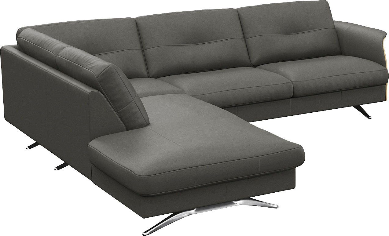 FLEXLUX Hoekbank Glow, super comfortabel door hoogwaardige zitconstructie met binnenvering, L-vorm