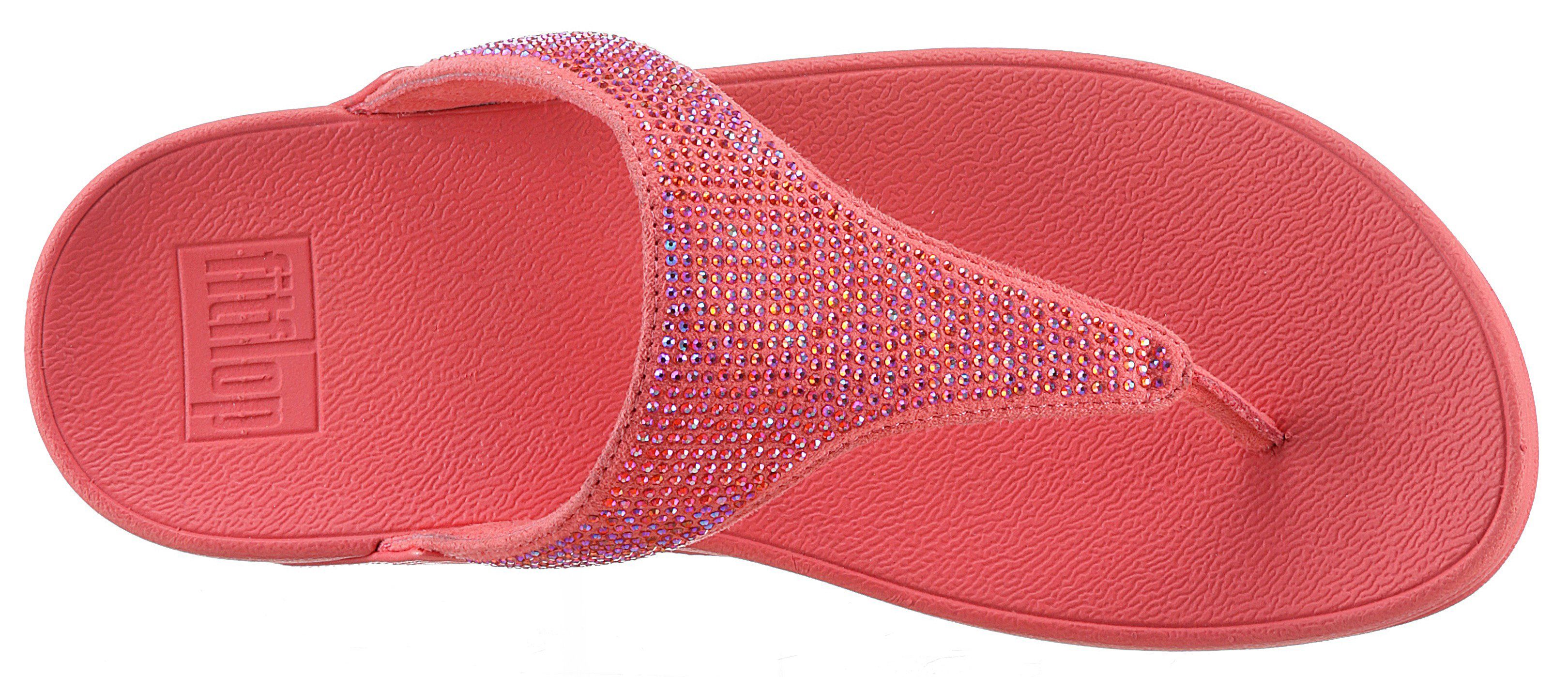 Fitflop Dianets LULU CRYSTAL EMBELLISHED TOE-POST SANDALS - HOTFIX sleehak, zomerschoen, teen-scheider met zachte teenband