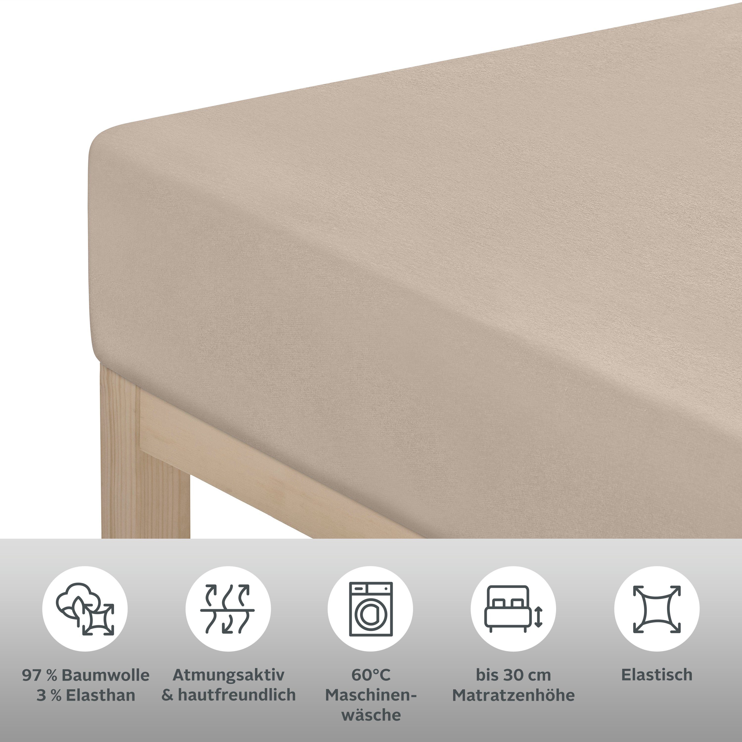 Guido Maria Kretschmer Home&Living Hoeslaken Mila in mt. 90x200, 140x200 of 180x200 cm Katoen, matrassen tot 30 cm hoogte, laken, hoeslaken, laken (1 stuk)