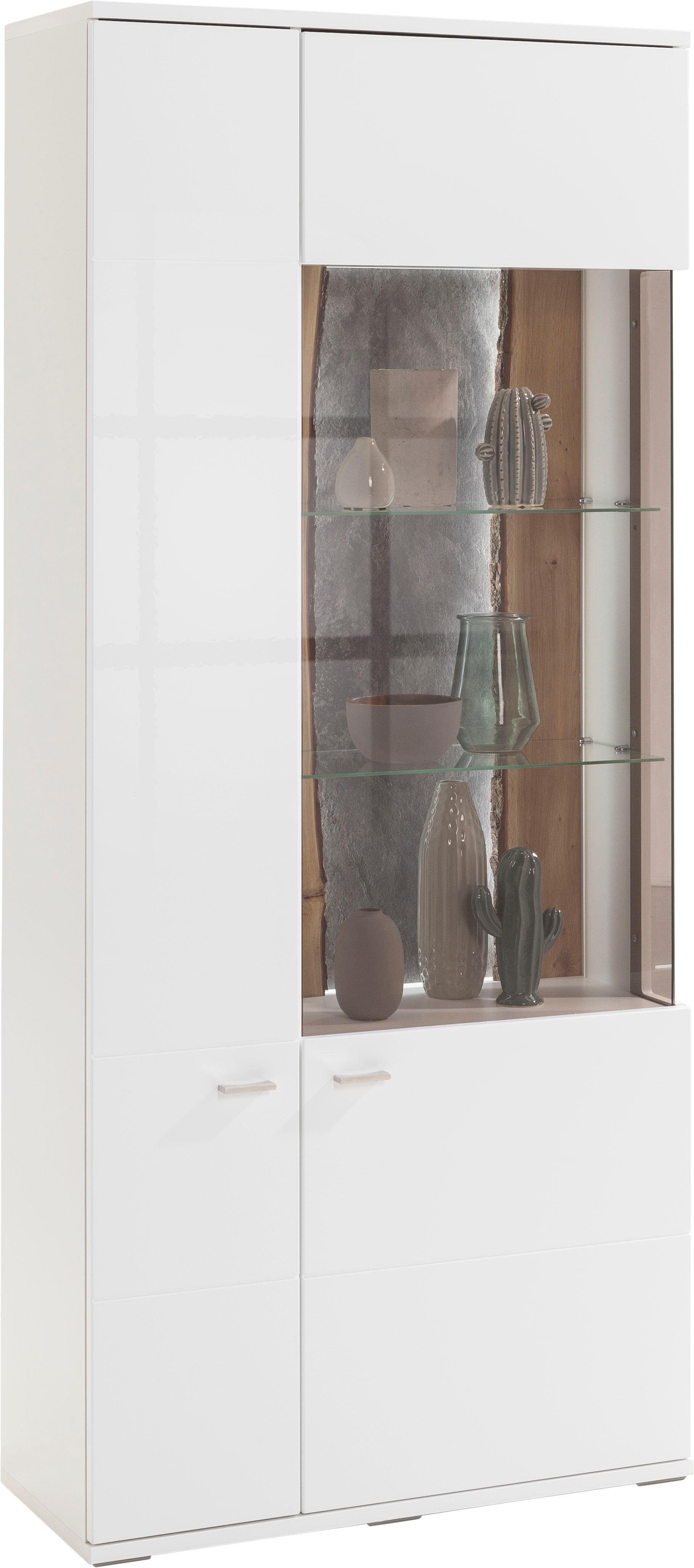 set one by Musterring Vitrinekast Tacoma Type 05/06, hoogte 207,4 cm, met getinte glasdeur
