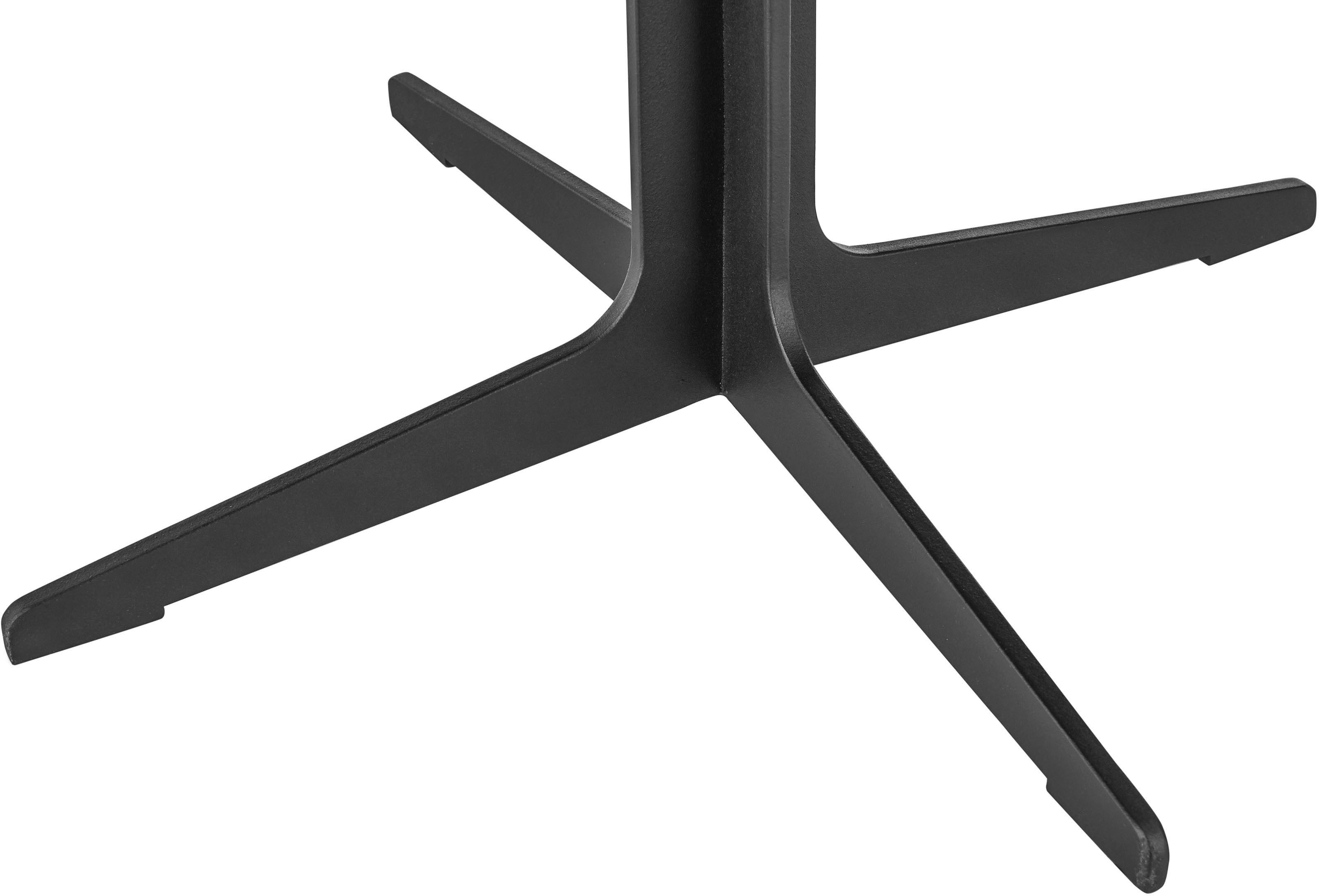 Stolkom Salontafel LENA rond zwart keramiek, tafel met zwart onderstel