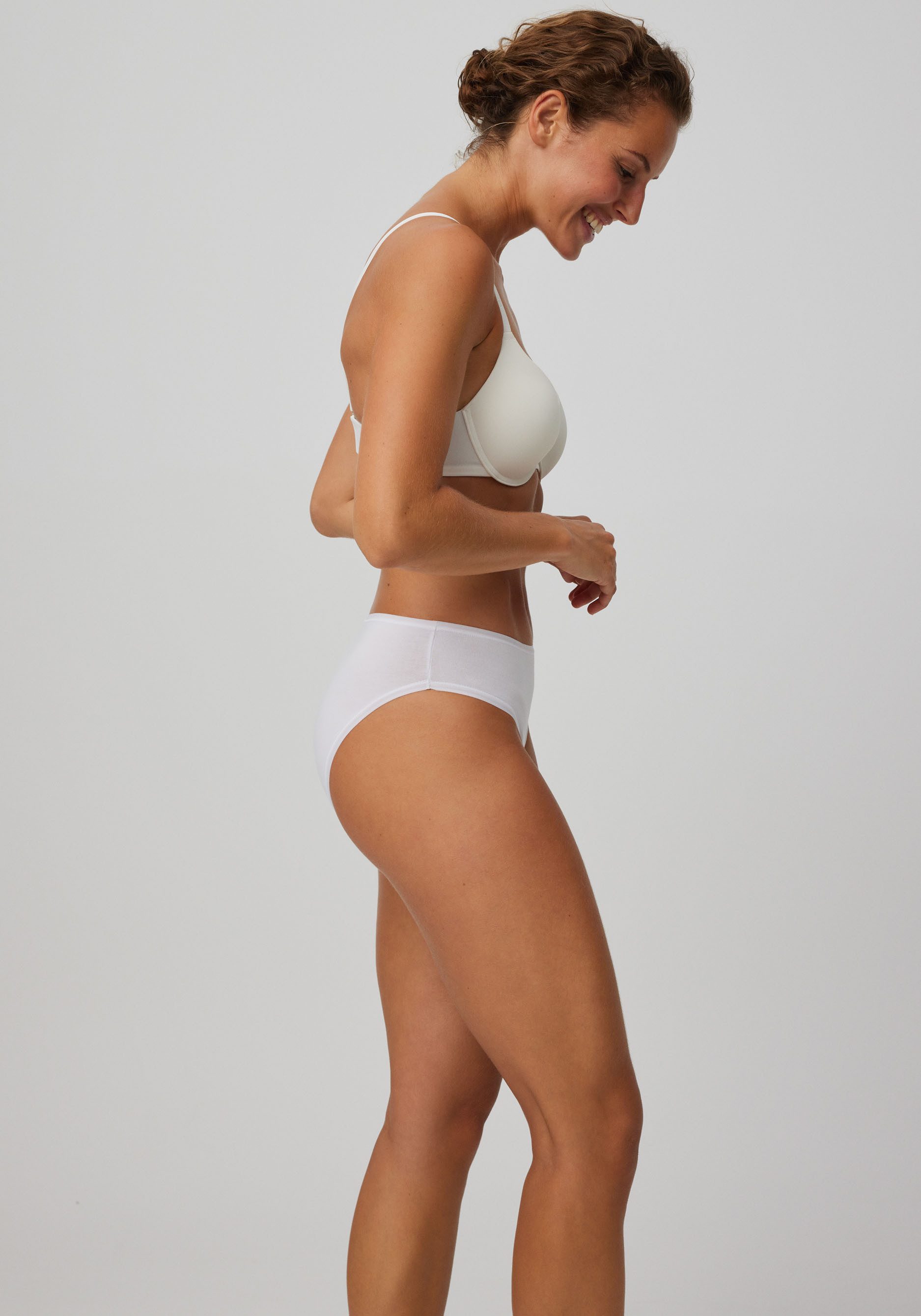 YSABEL MORA Midislip BASIC COLLECTION COTTON met hoog uitgesneden pasvorm voor elke dag (Set van 2)