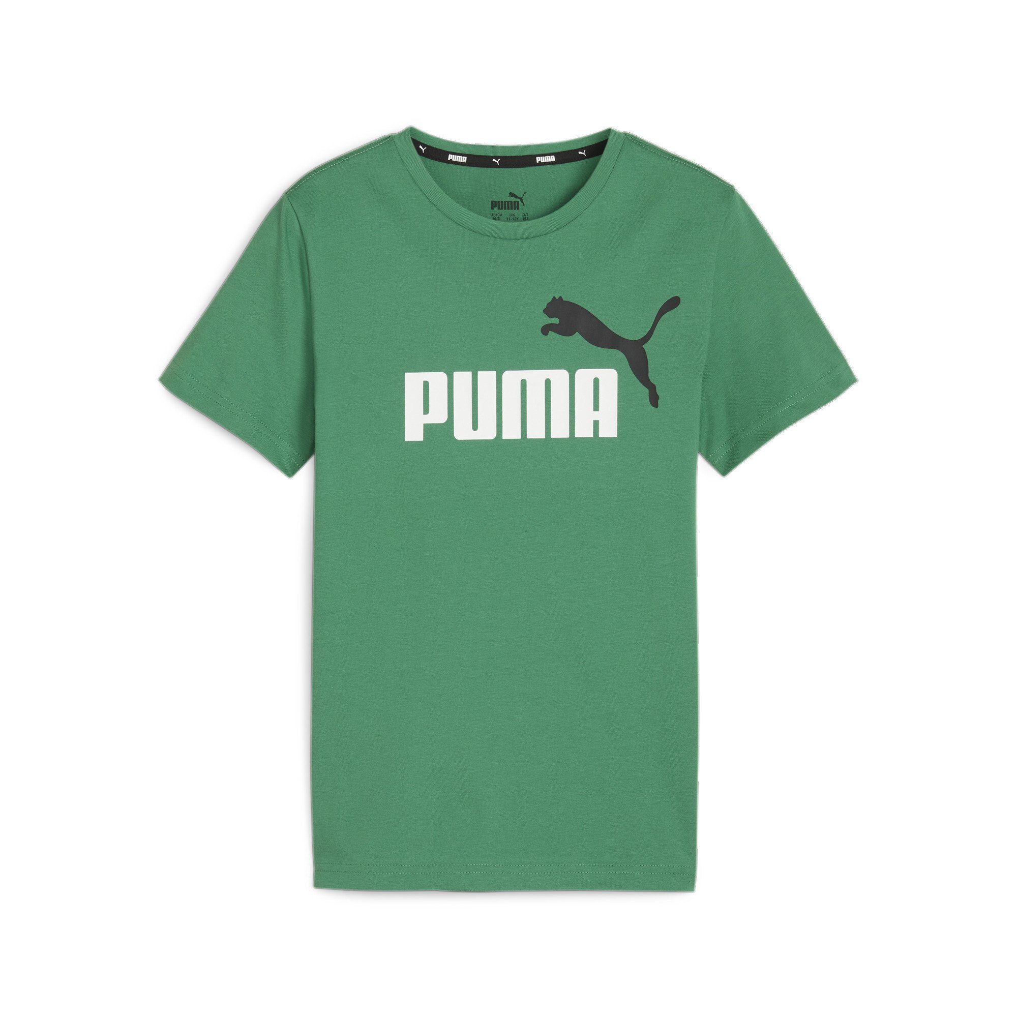 Puma T-shirt groen Katoen Ronde hals Logo 128