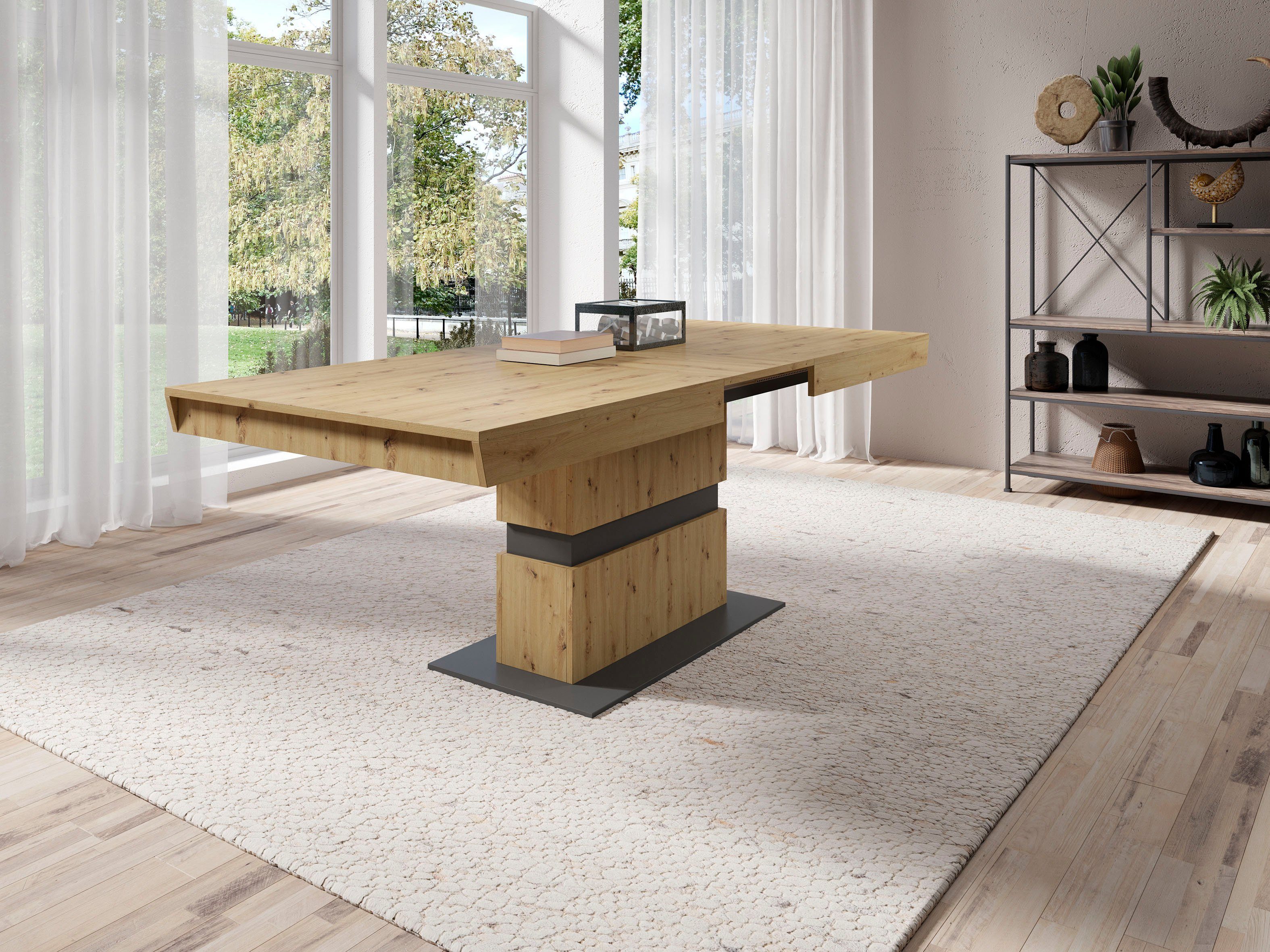 byLIVING Eettafel Matthew met uittrekfunctie, breedte 140-195 cm of 160-215 cm