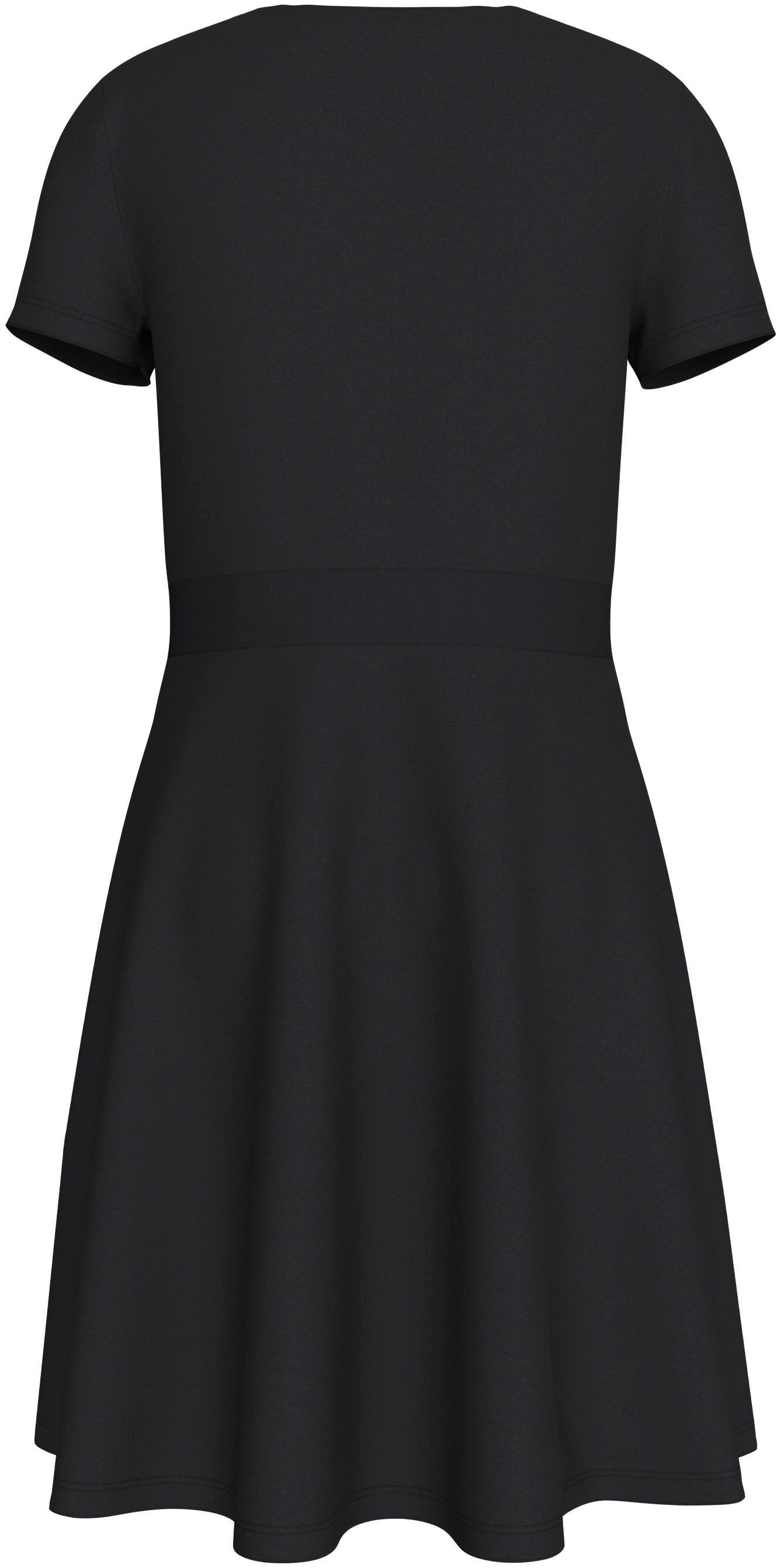 Calvin Klein Jurk in a-lijn LOGO TAPE SS PUNTO DRESS voor kinderen tot 16 jaar met logo-opdruk
