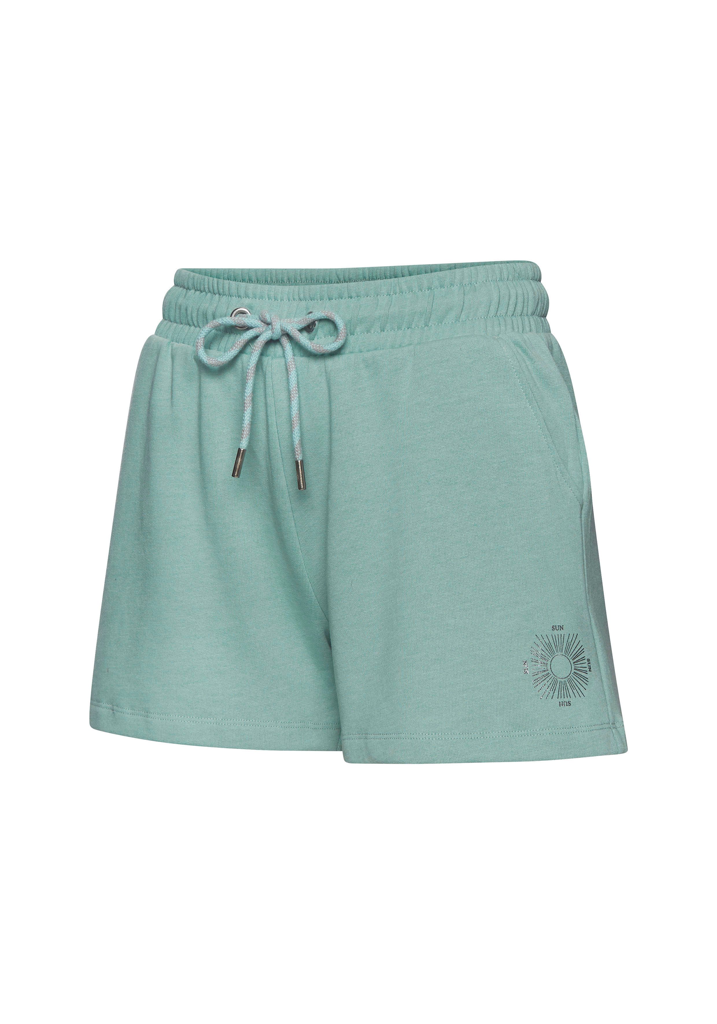 Buffalo Sweatshort Loungebroek met zijzakken en kleine print, loungewear