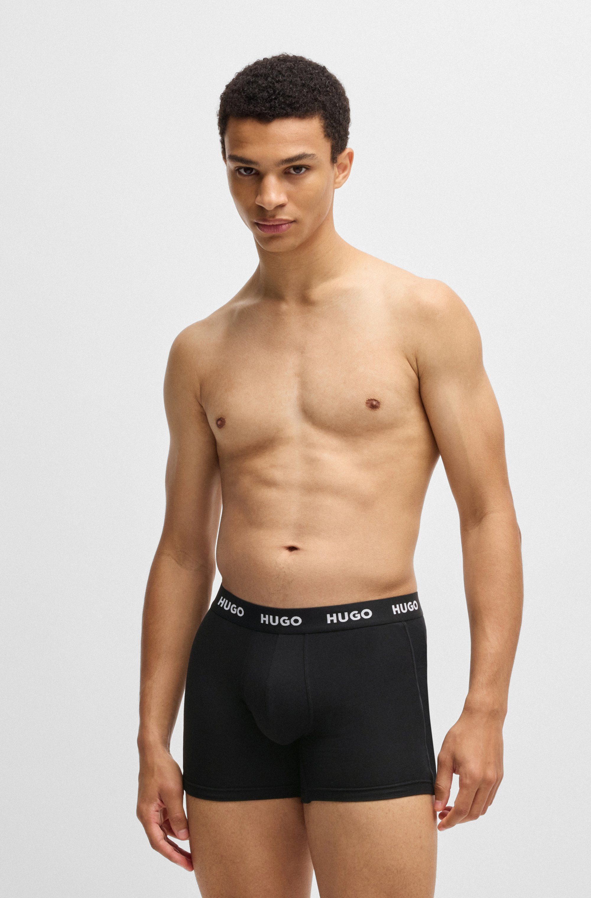 HUGO underwear Boxershort BOXERBR TRIPLET PACK met hugo logo-elastisch tailleband (3 stuks)