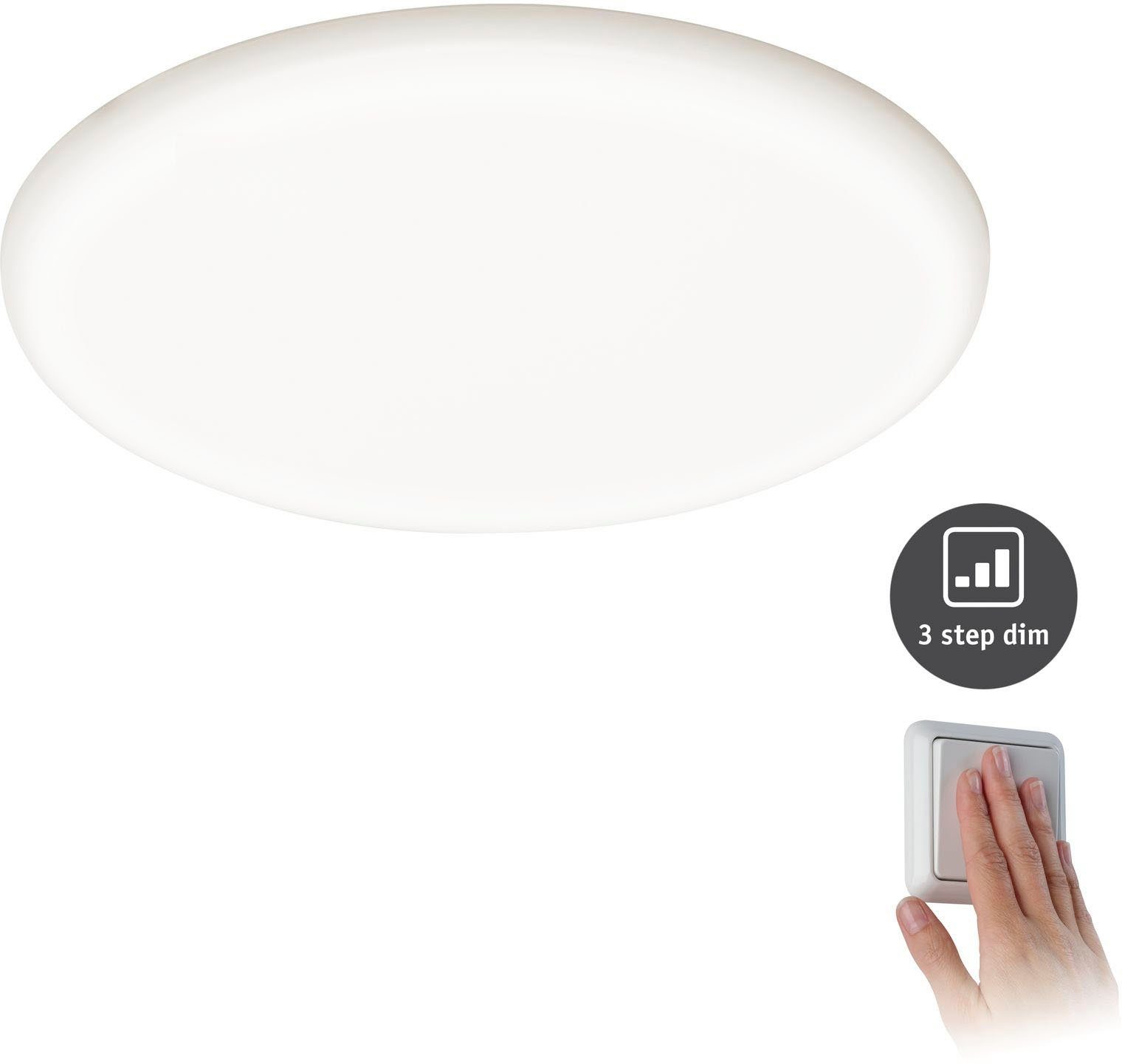 Paulmann Ledinbouwlamp Veluna VariFit IP44 3-Staps-dimbaar rond 215 22W 4.000K Satin LED inbouwpaneel IP44 3-traps dimbaar rond 215 22W 4.000K satin (1 stuk)